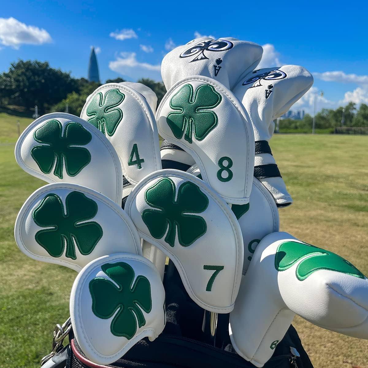 Golf Iron Covers Golf Iron Head Covers Leather Golf Iron Covers for Golf Clubs 10pcs Golf Iron
