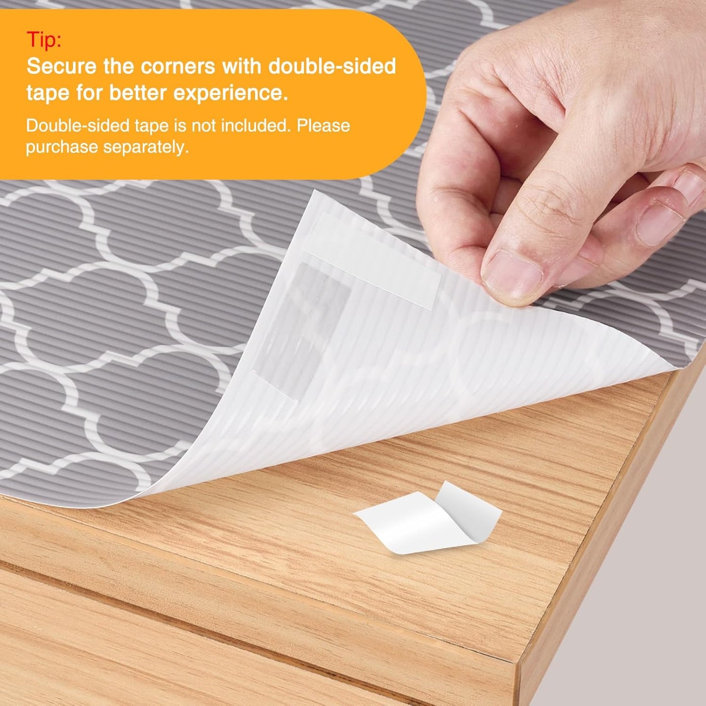 Glotoch Shelf Liner 12" x 30 ft. - Non Adhesive Refrigerator, Kitchen, Drawer Liners, Waterproof