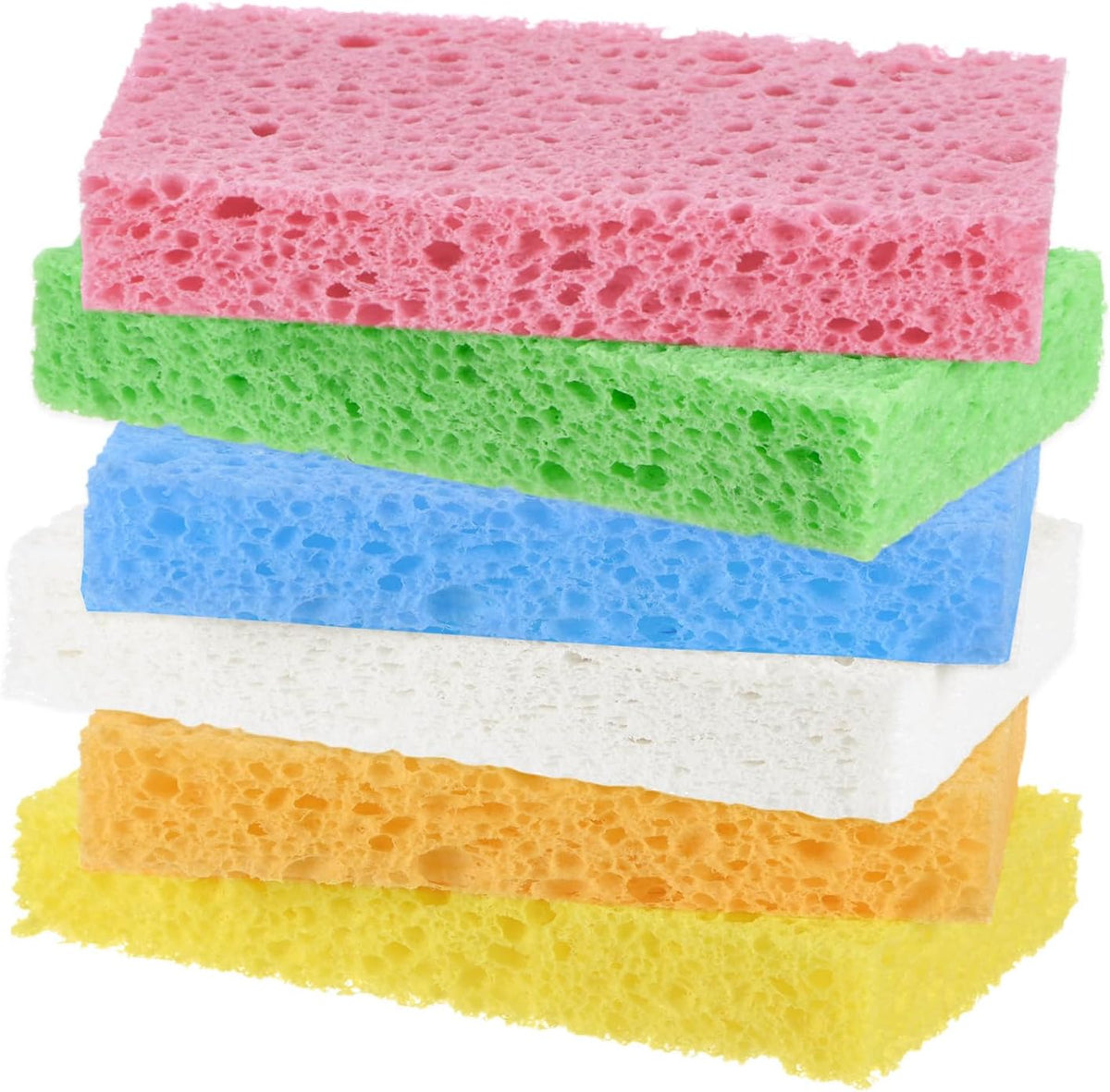 1-Set Kitchen Sponges, Condense Eco Cellulose Non-Scratch Scrub Heavy Sponge for