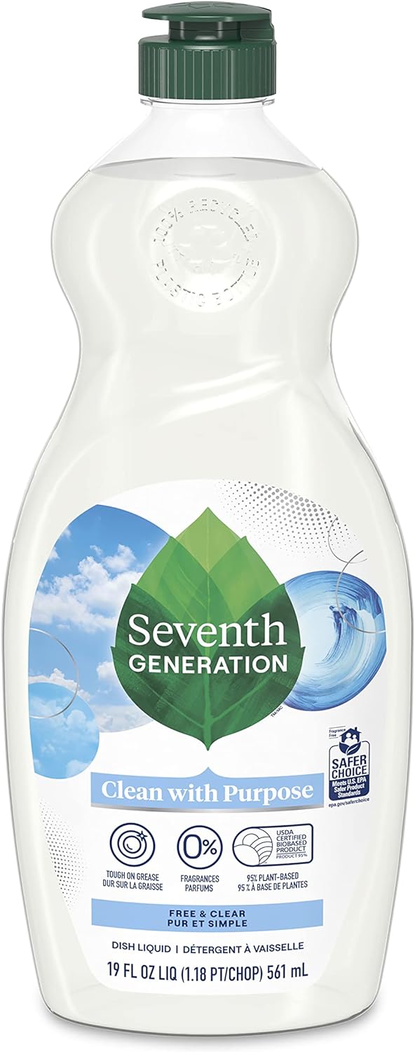 Seventh Generation Dish Liquid Soap Free & Clear liquid soap Dishwashing Soap Dish Soap for