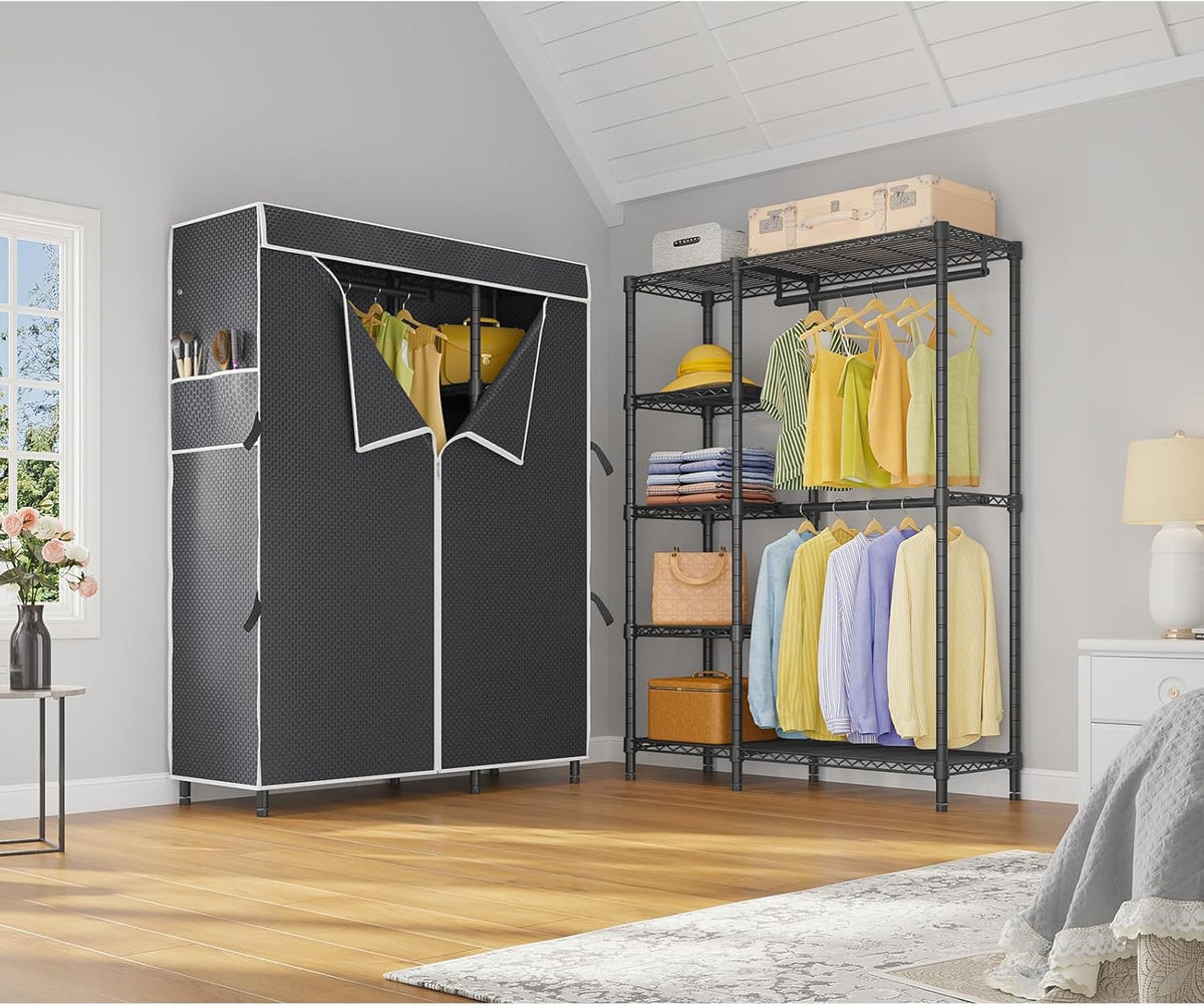 VIPEK V7C Garment Racks with Cover Portable Closets for Hanging Clothes, Heavy Duty Clothes Rack