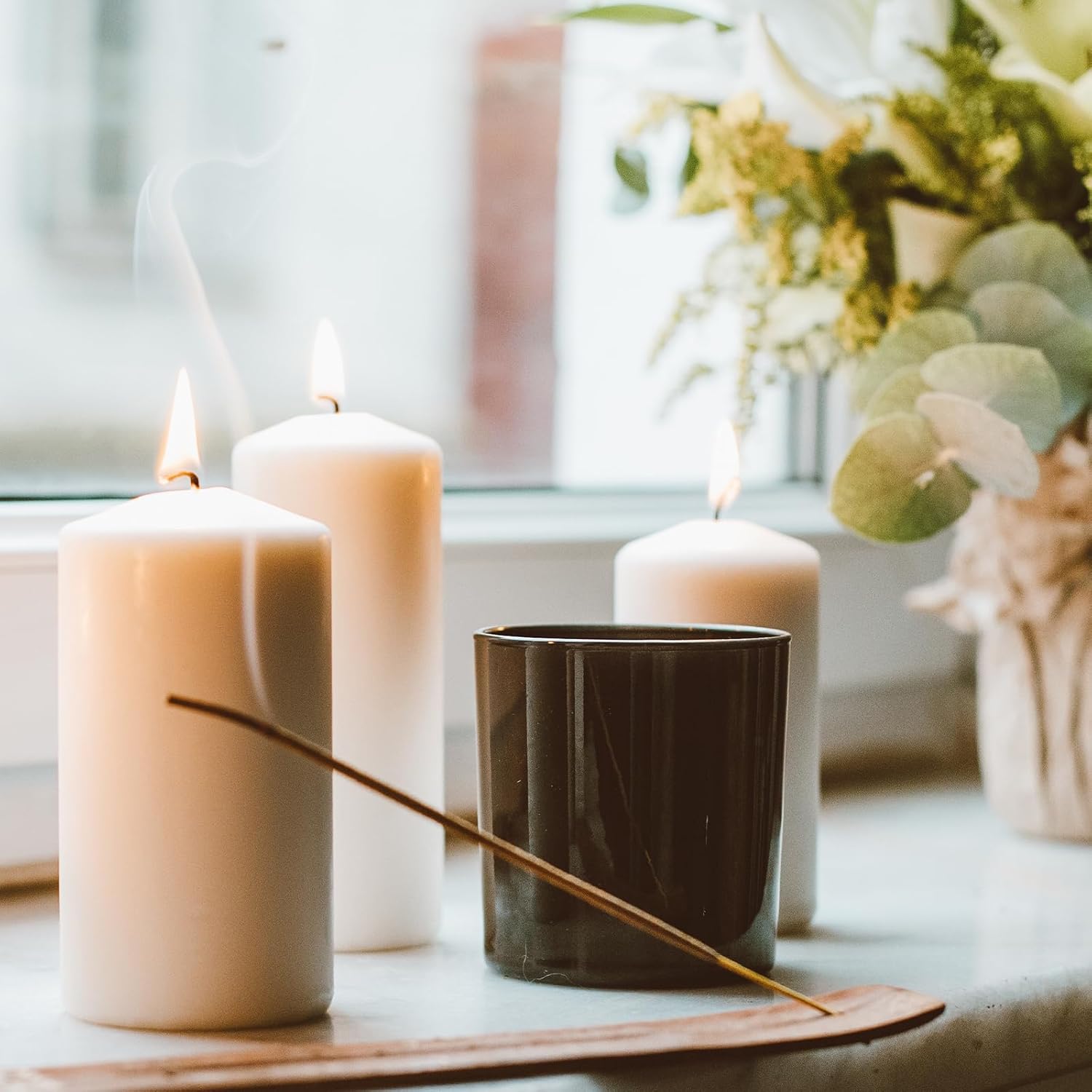 Thick Candle Jars for Making Candles 12 Pcs, 7 OZ Empty Jars with Wood Lids for Candle Making