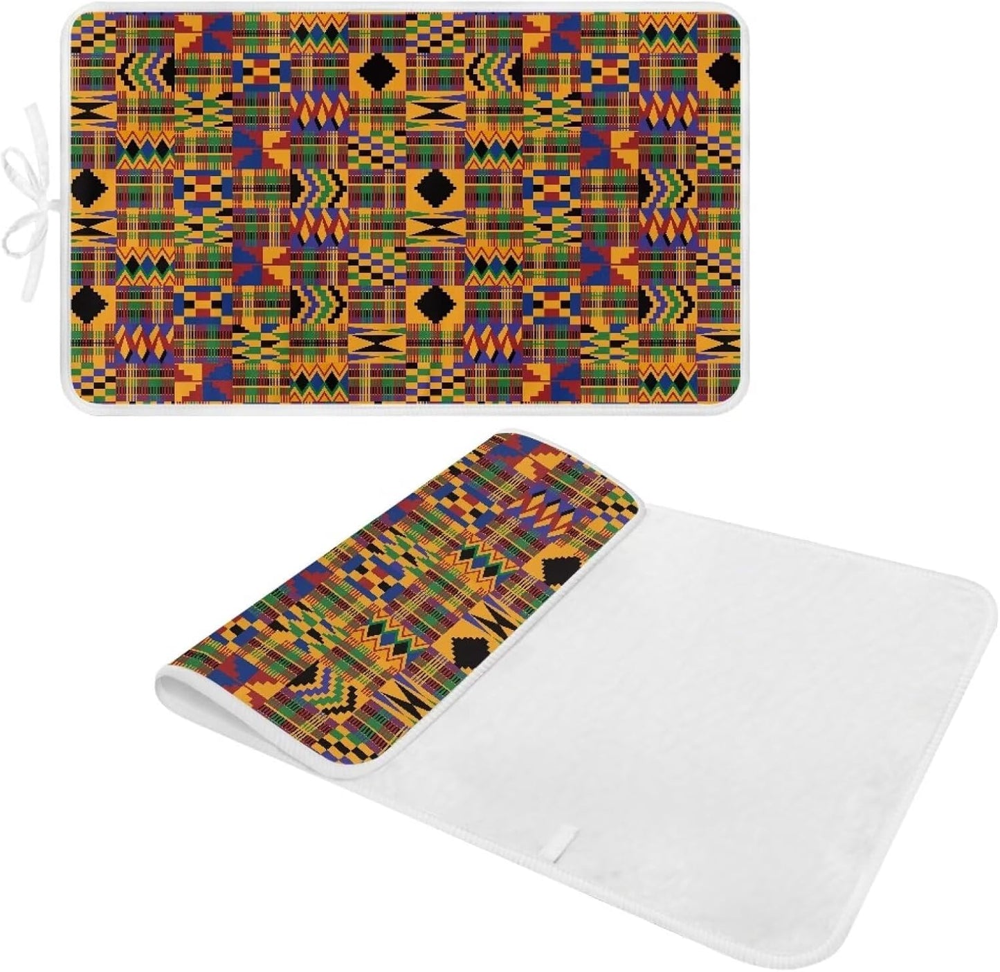 Ironing Mat Pad for Table Portable Travel Iron Blanket African Print Ironing Board Covers Tribal