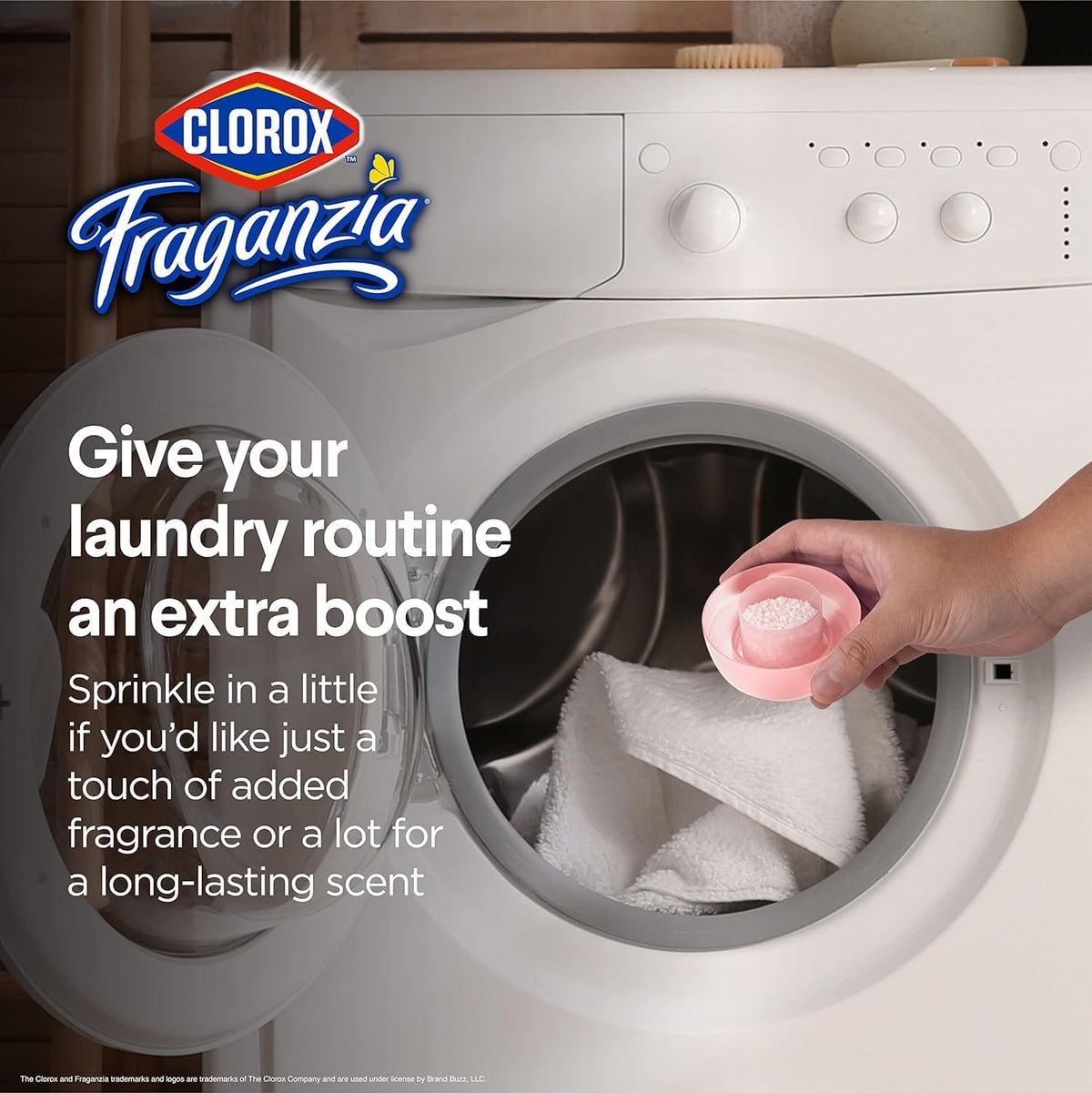 Clorox Fraganzia Laundry Scent Booster Crystals in Rose Scent - Scented In-Wash Freshener Beads for