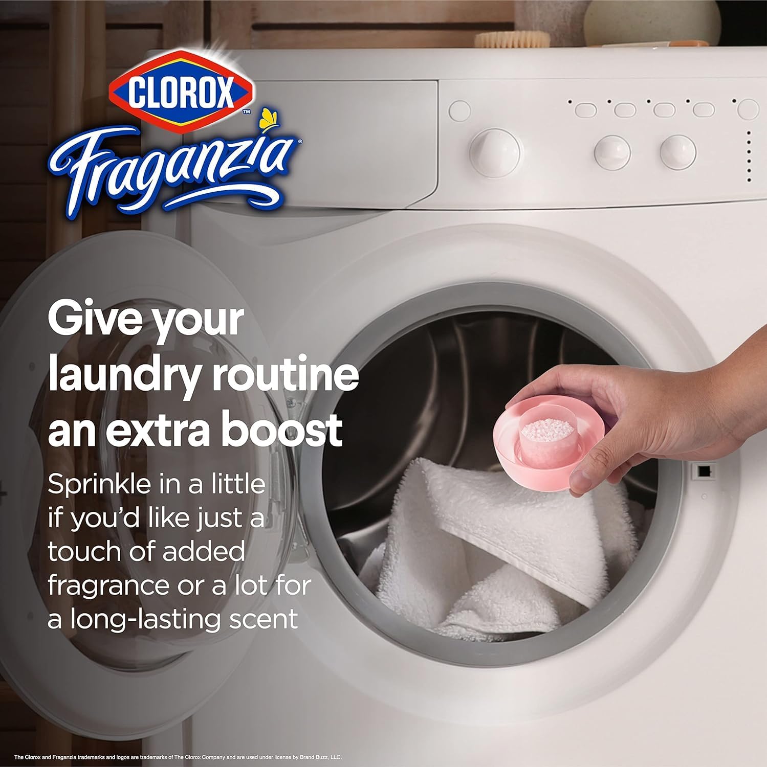 Clorox Fraganzia Laundry Scent Booster Crystals in Rose Scent - Scented In-Wash Freshener Beads for