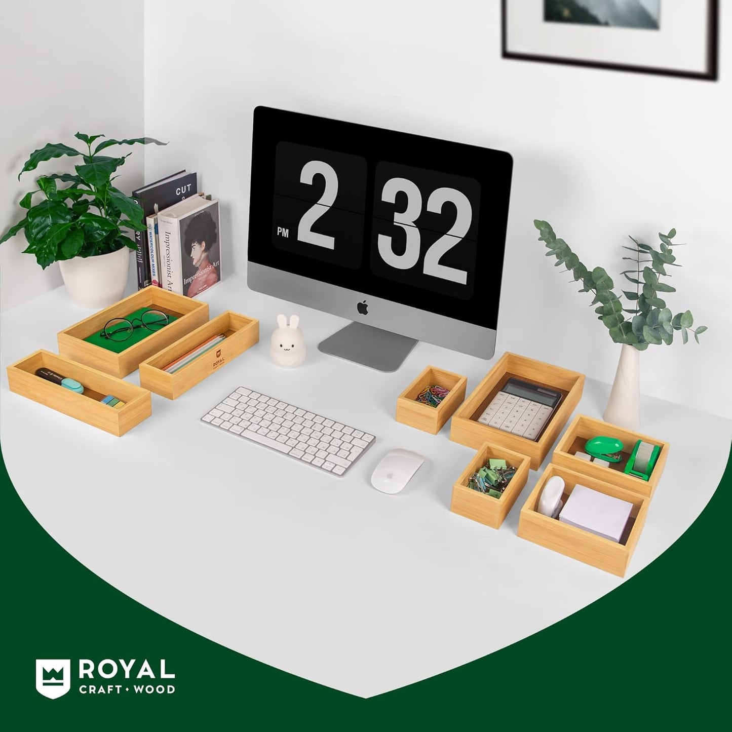 ROYAL CRAFT WOOD Bamboo Jewelry Organizer Box & Chests Set - Versatile Storage Solution for Makeup
