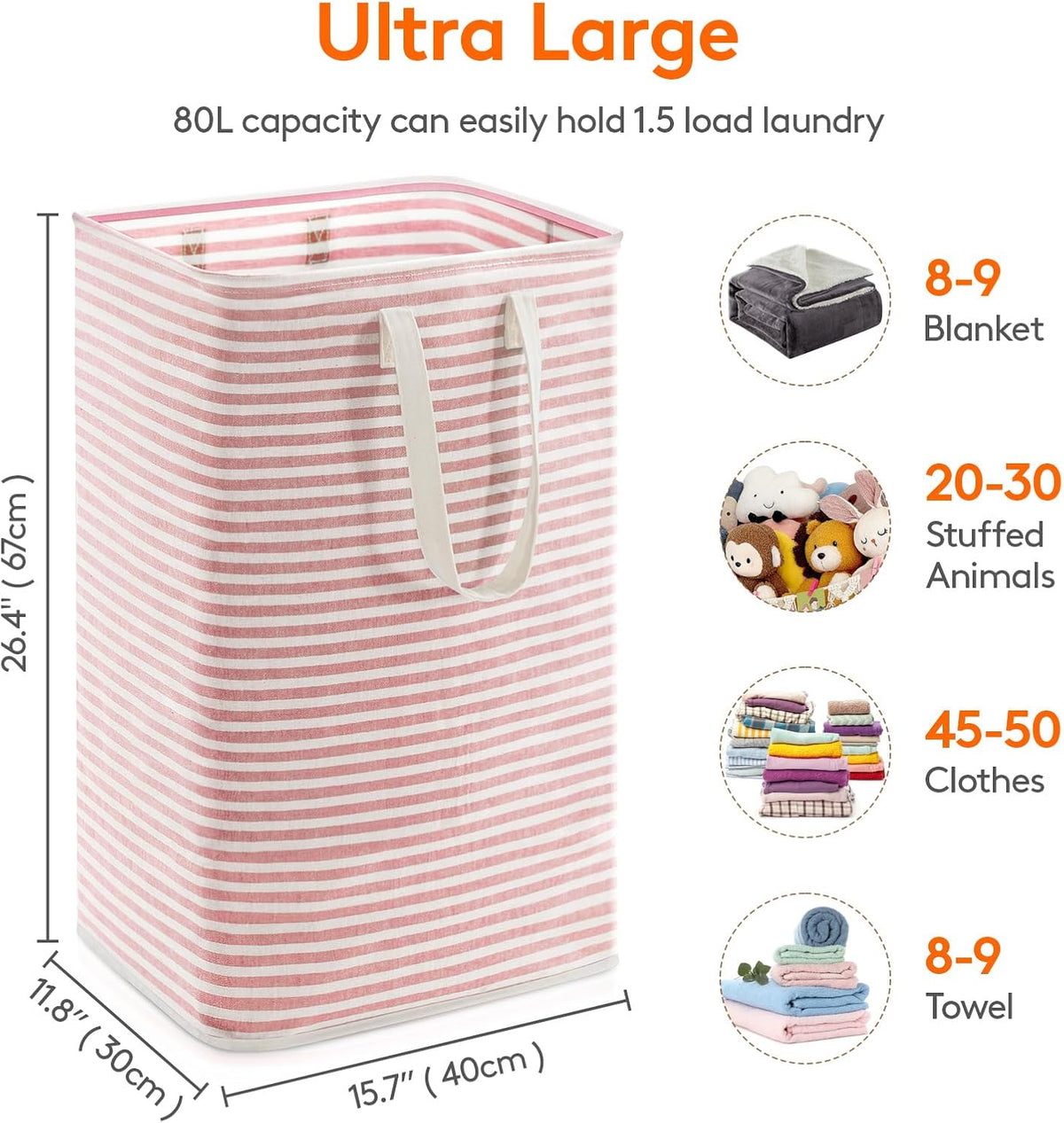 Lifewit Laundry Hamper Large Collapsible Laundry Basket, Freestanding Waterproof Clothes Hamper