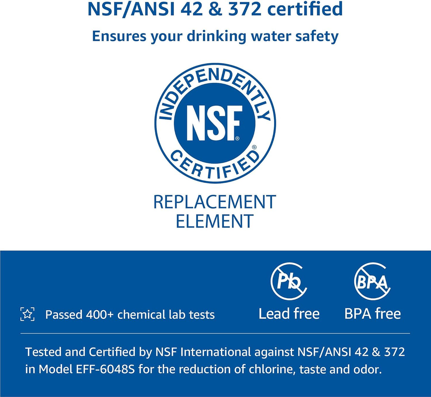 Maxblue XWF Replacement for GE® XWF, WR17X30702, NSF Certified Refrigerator Water Filter, 3 Filters