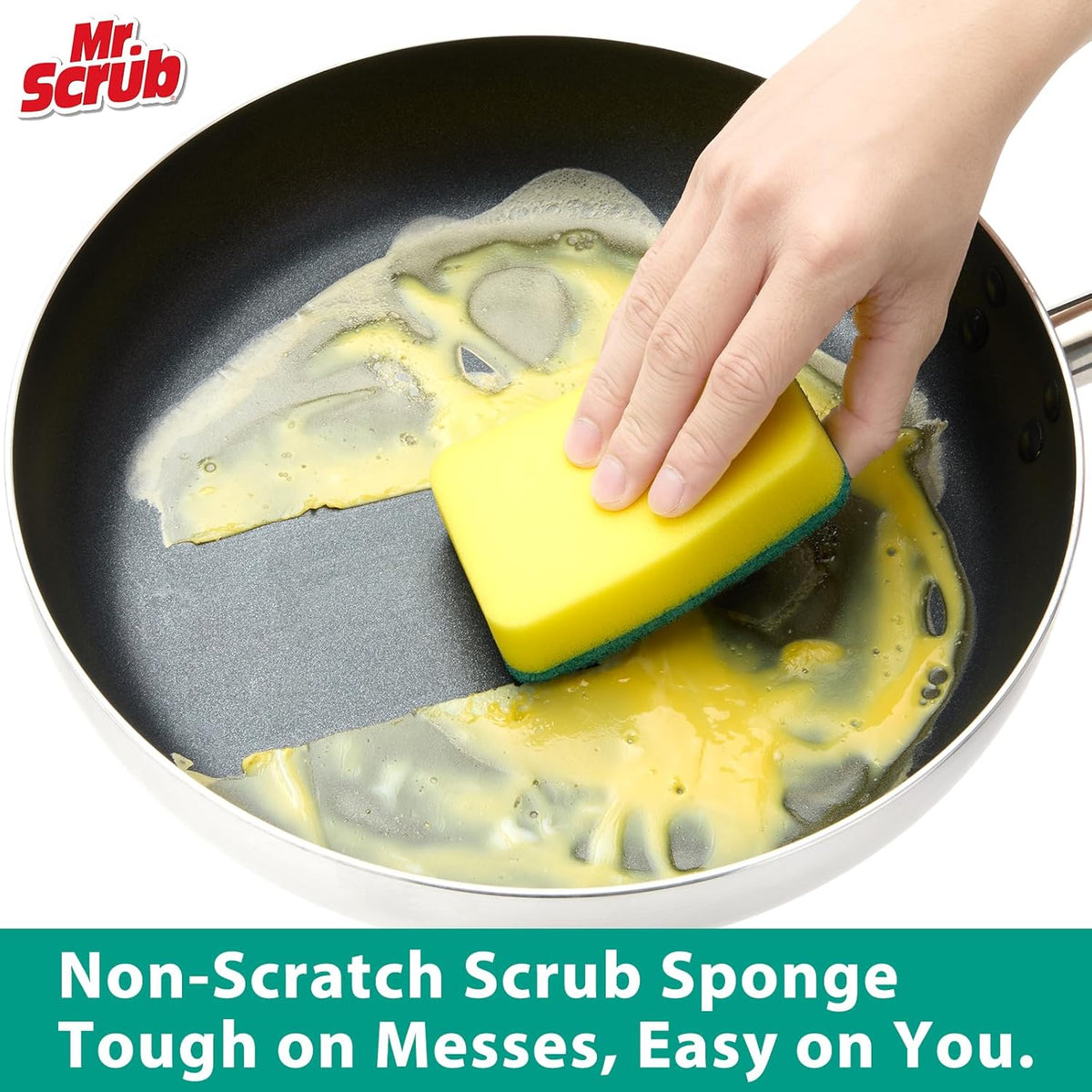 Sponges Kitchen Scrub Dish Sponge Scouring Pad, 48 Pack Cleaning Brush Scrubber Supplies for Soap