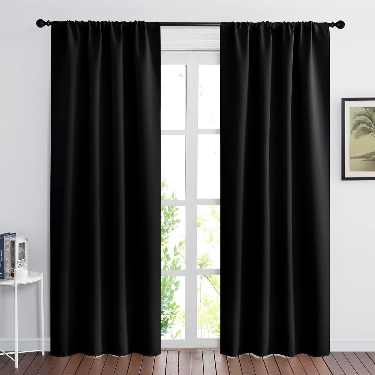 RYB HOME Blackout Curtains for Living Room, Large Window Shades for Bay Window Dining Parlor