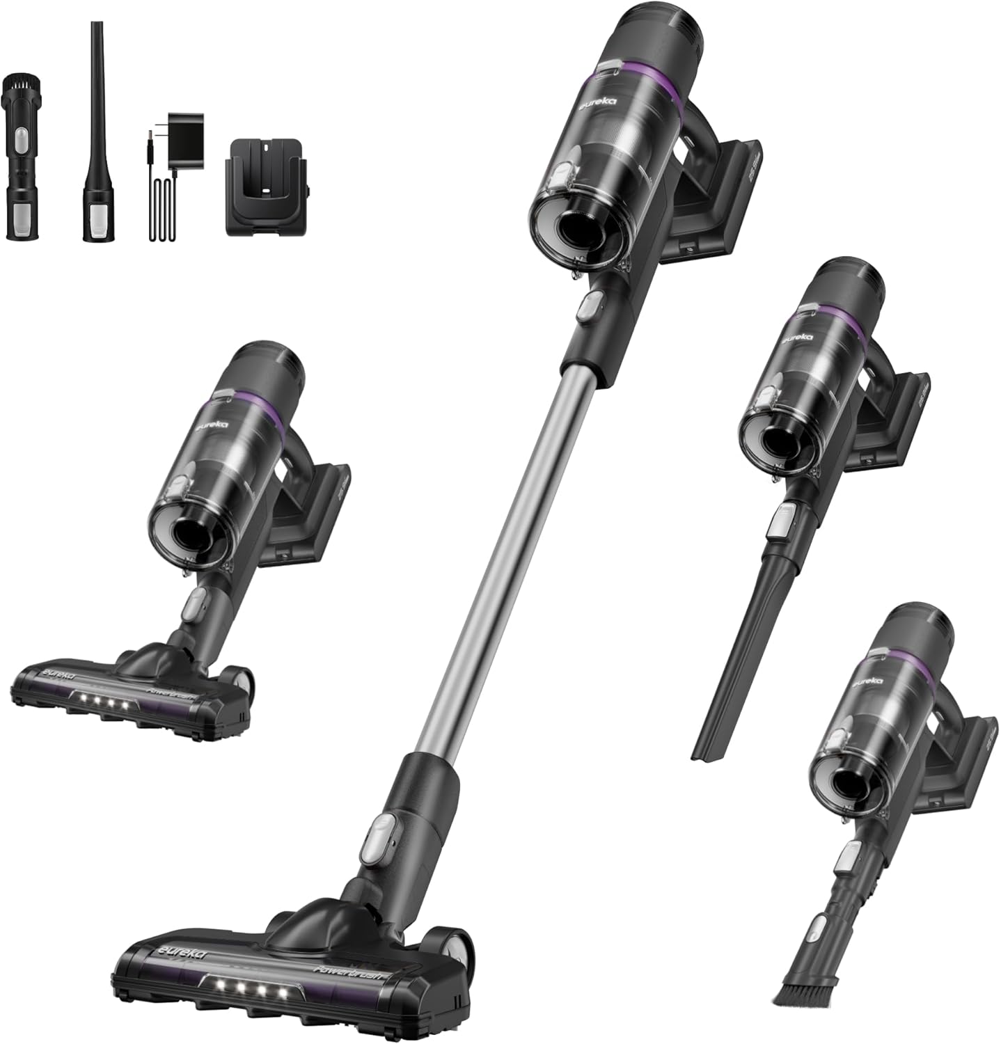 Eureka Cordless Vacuum Cleaner Lightweight, Stick Vacuum Rechargeable for Hardwood, Pet Hair