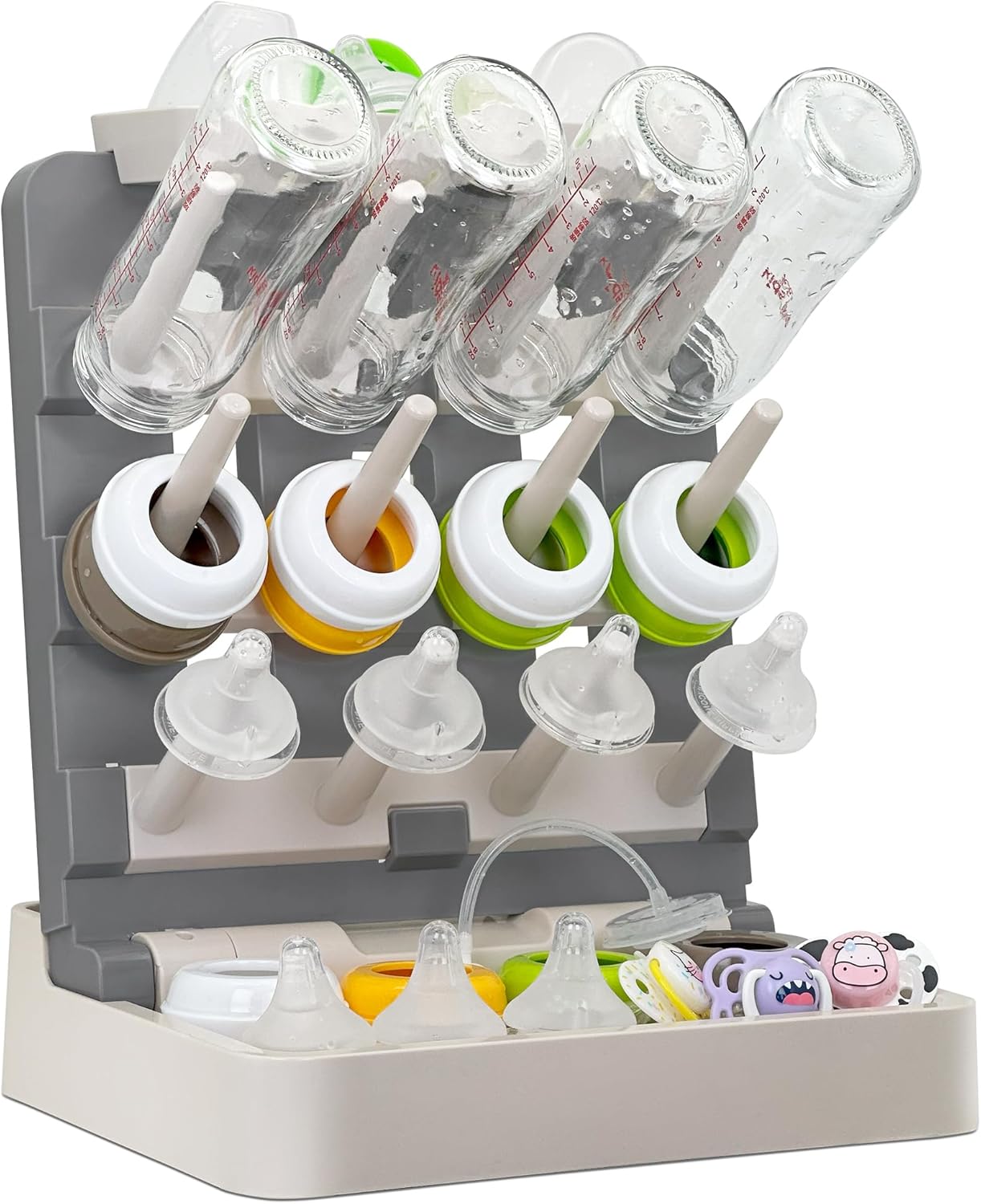 Baby Bottle Drying Rack, Vertical Standing Bottle Dryer Rack Holder-Space Saving Baby Bottle Drying