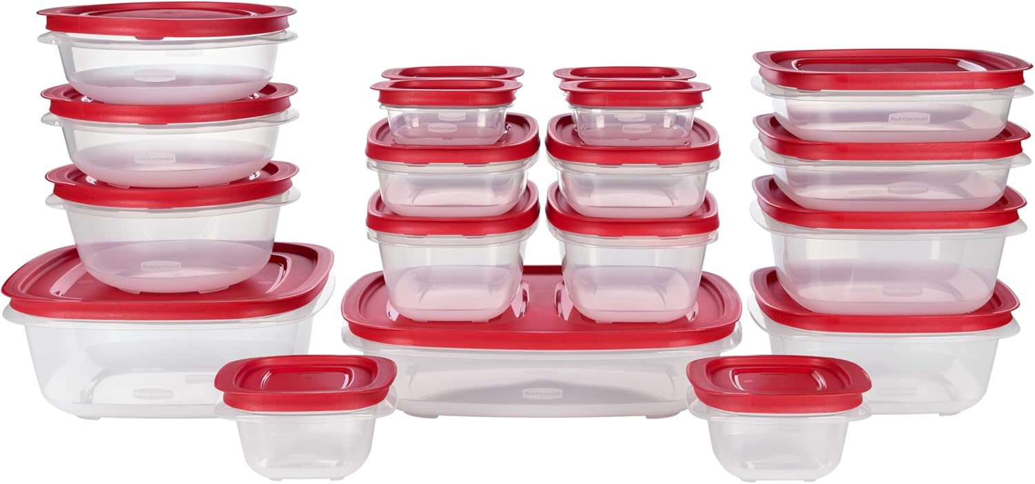 Rubbermaid EasyStore Containers, 38-Piece Set, Food Storage Containers, Food Storage Containers