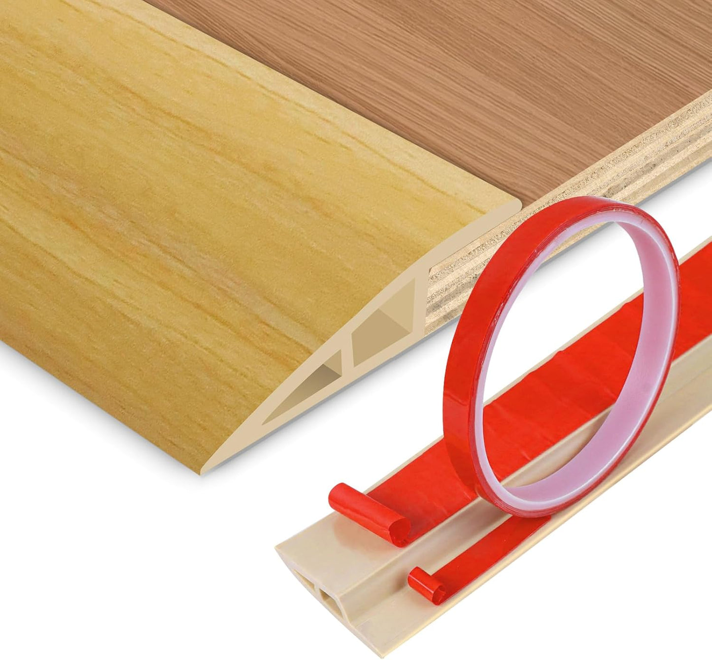Floor Transition Strip Vinyl Door Threshold Ramp Self Adhesive Carpet Edging Strip Doorway Edge