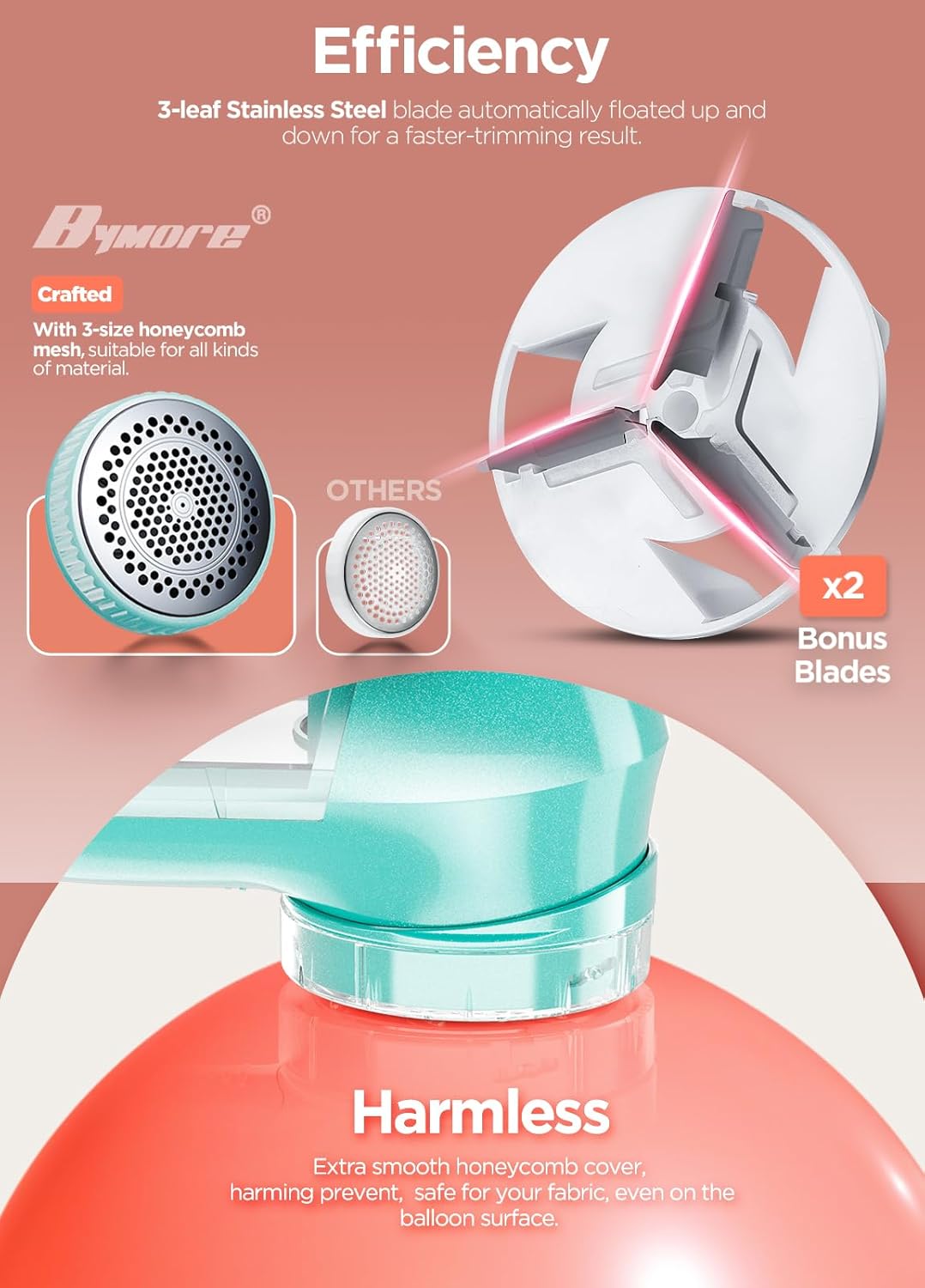 Bymore Lint Removers, Cleaning Tools for Clothes, Fabric Lint Shaver Defuzzer Sweater Shaver for