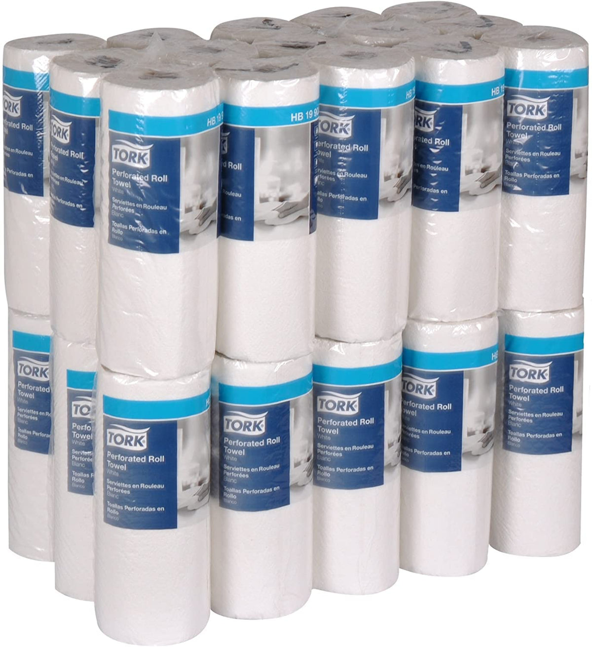 Tork HB1990A Perforated Paper Roll Towel, 2-Ply, 11" Width x 9" Length, White (Case of 30 Rolls, 84