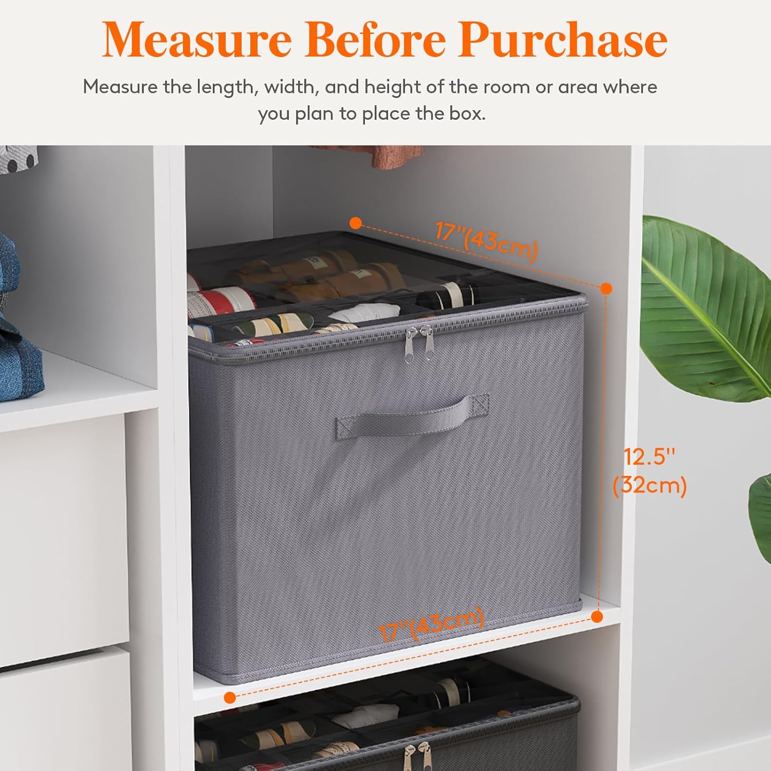 Lifewit Shoe Storage Organizer for Closet Fits 12-16 Pairs, Fabric Large Shoe Box Storage