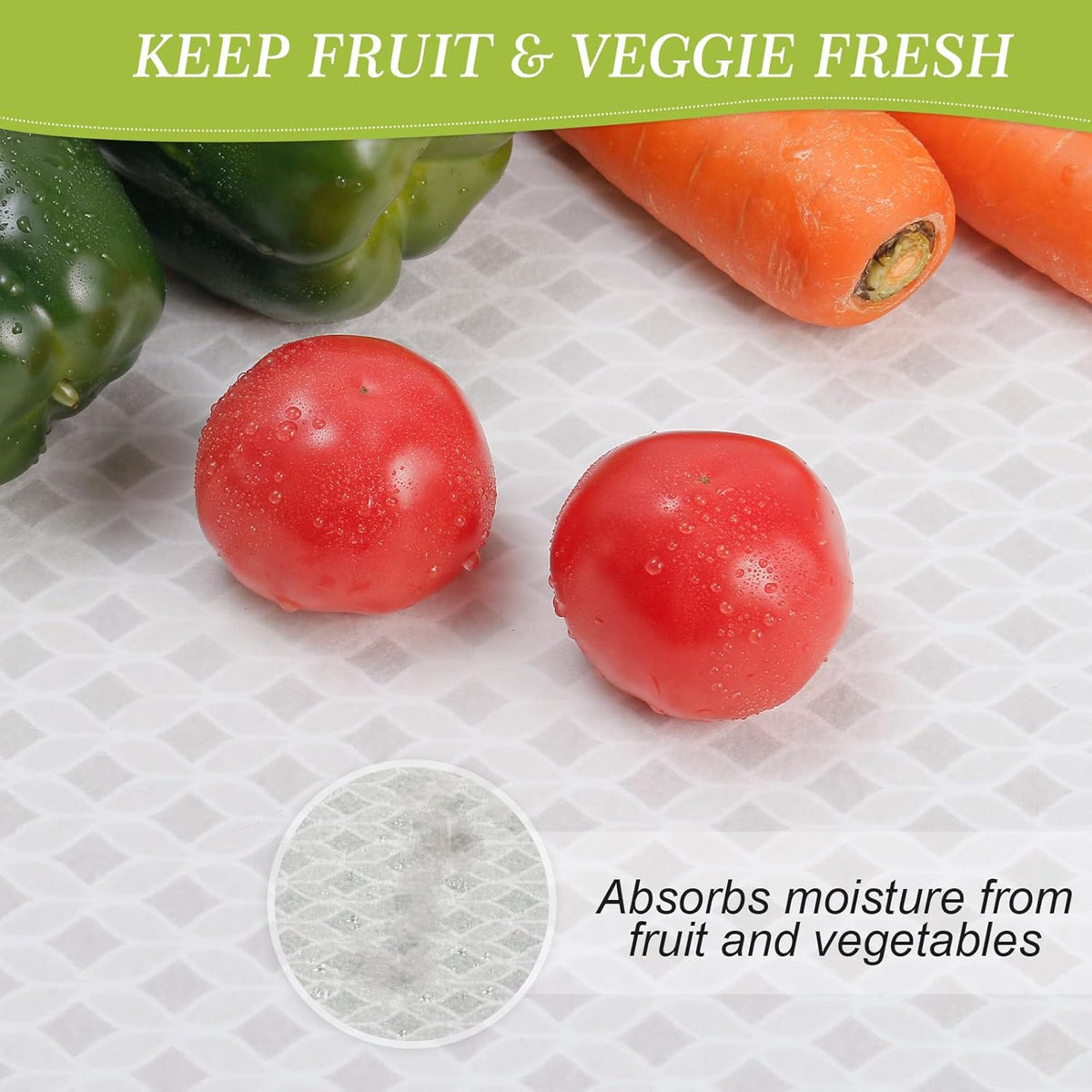 Cooyes Refrigerator Liners 17.7" x 24", Absorbent Strong Grip Fridge Liners Washable, Fridge Shelf