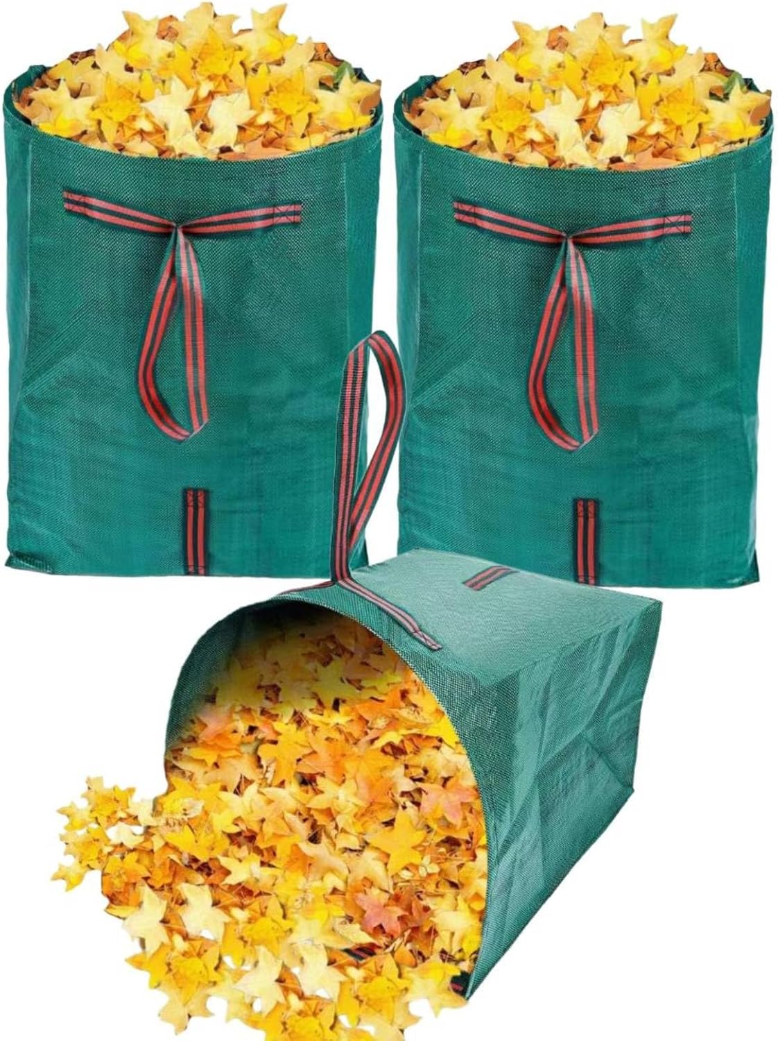 72 Gallon Leaf Collector,3-Pack Yard Waste Bags,Large Dustpan-Type Lawn and Leaf Bags, Leaf Bags