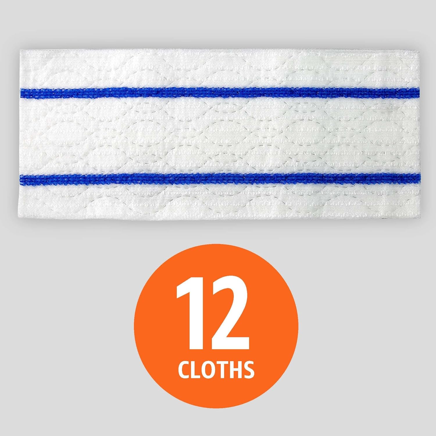 Amazon Basics Wet Mopping Cloth Refills, 12 Count (Fits Swiffer Sweeper Mop Heads)