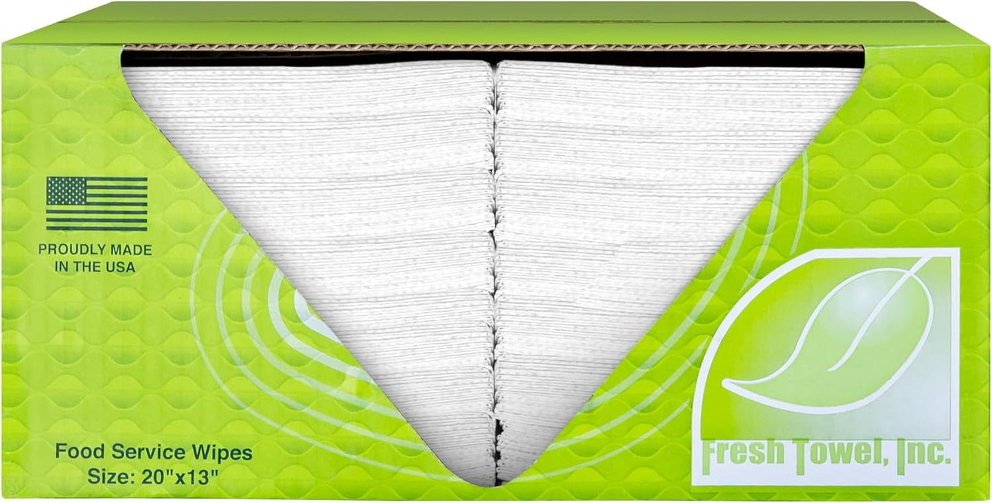Fresh Towel Foodservice Reusable Paper Towels - 1/4 Fold, 13 x 20 inches - (1 Case of 150) All
