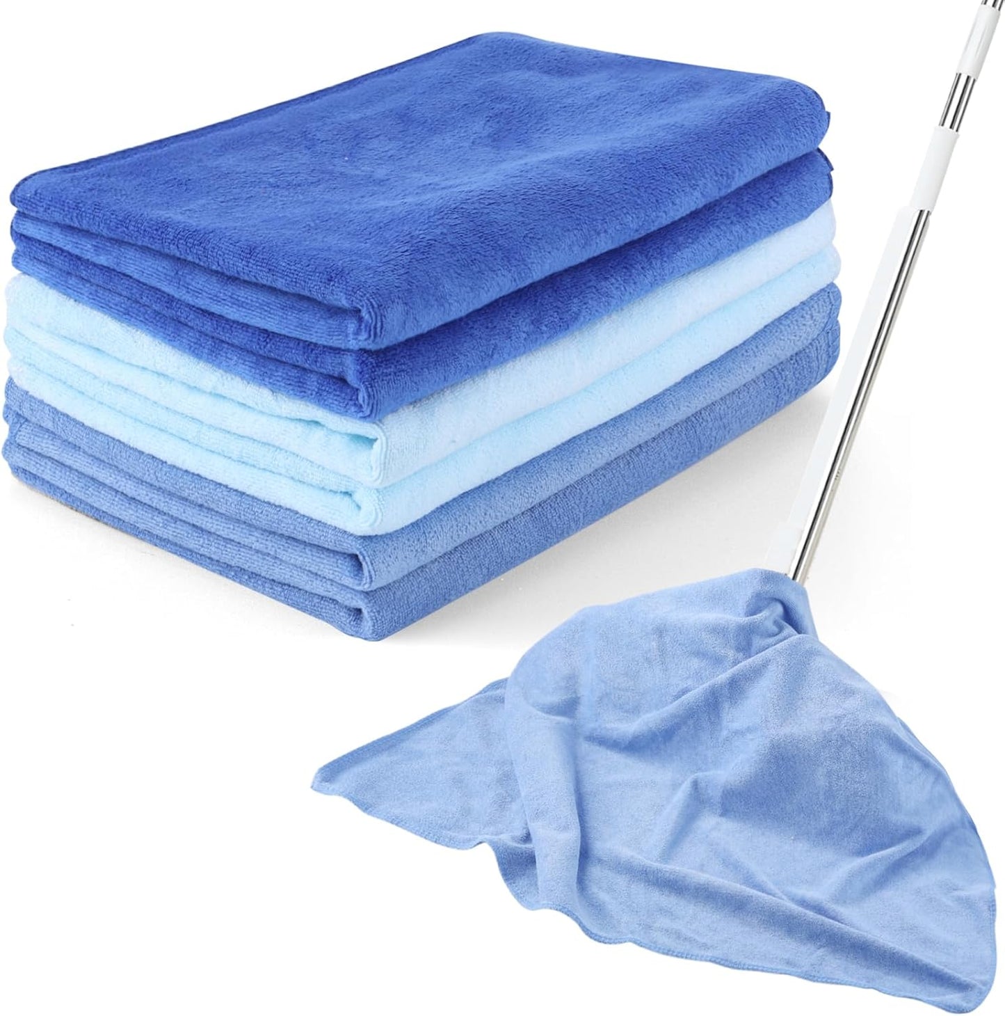6 Pack Extra Large Microfiber Cleaning Cloths 20"x30", Lint-Free Reusable Towels for Home, Glass