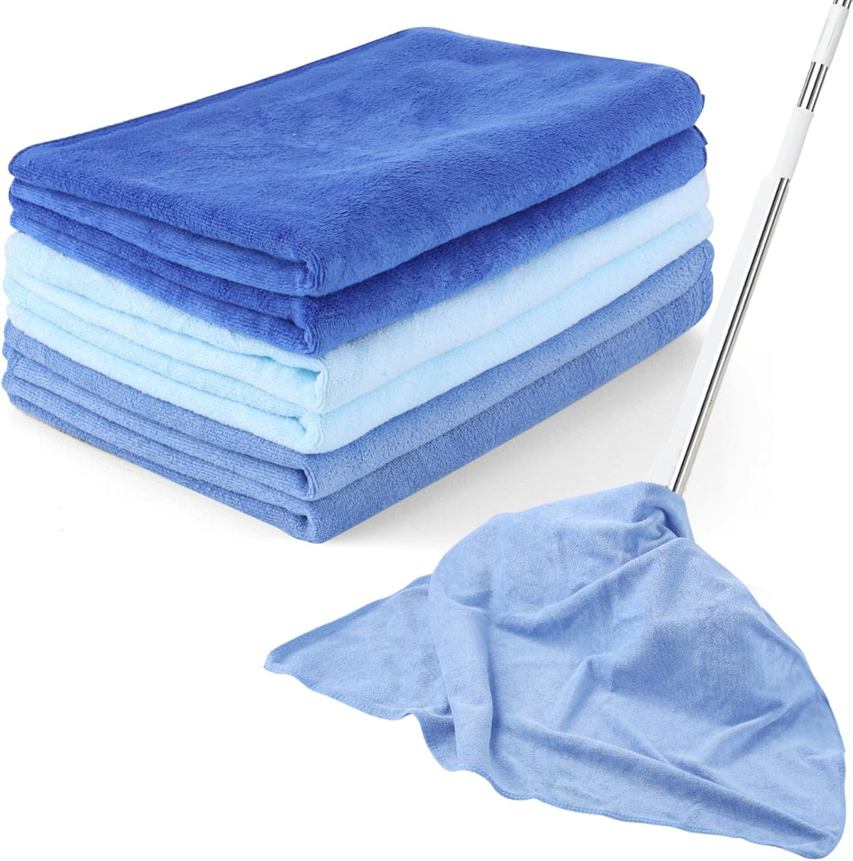 6 Pack Extra Large Microfiber Cleaning Cloths 20"x30", Lint-Free Reusable Towels for Home, Glass