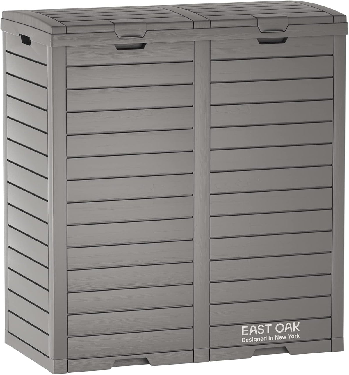 EAST OAK 76 Gallon Outdoor Trash Can | Waterproof Resin Garbage Can with Tiered Lid & Drip Tray |