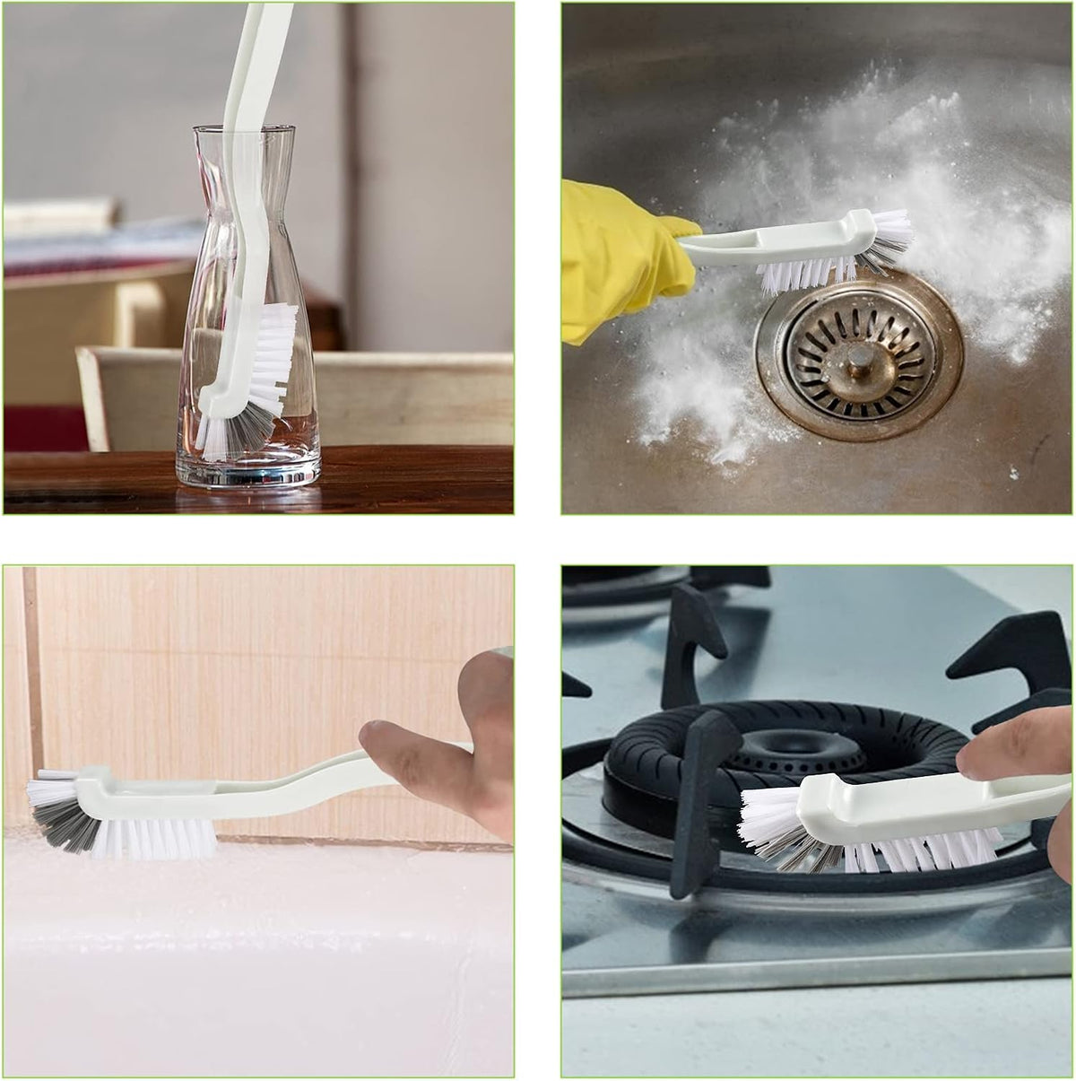 8 Pack Grout Cleaner Brush, Hand-held Groove Gap Cleaning Tools Tile Joint Scrub Brush to Deep