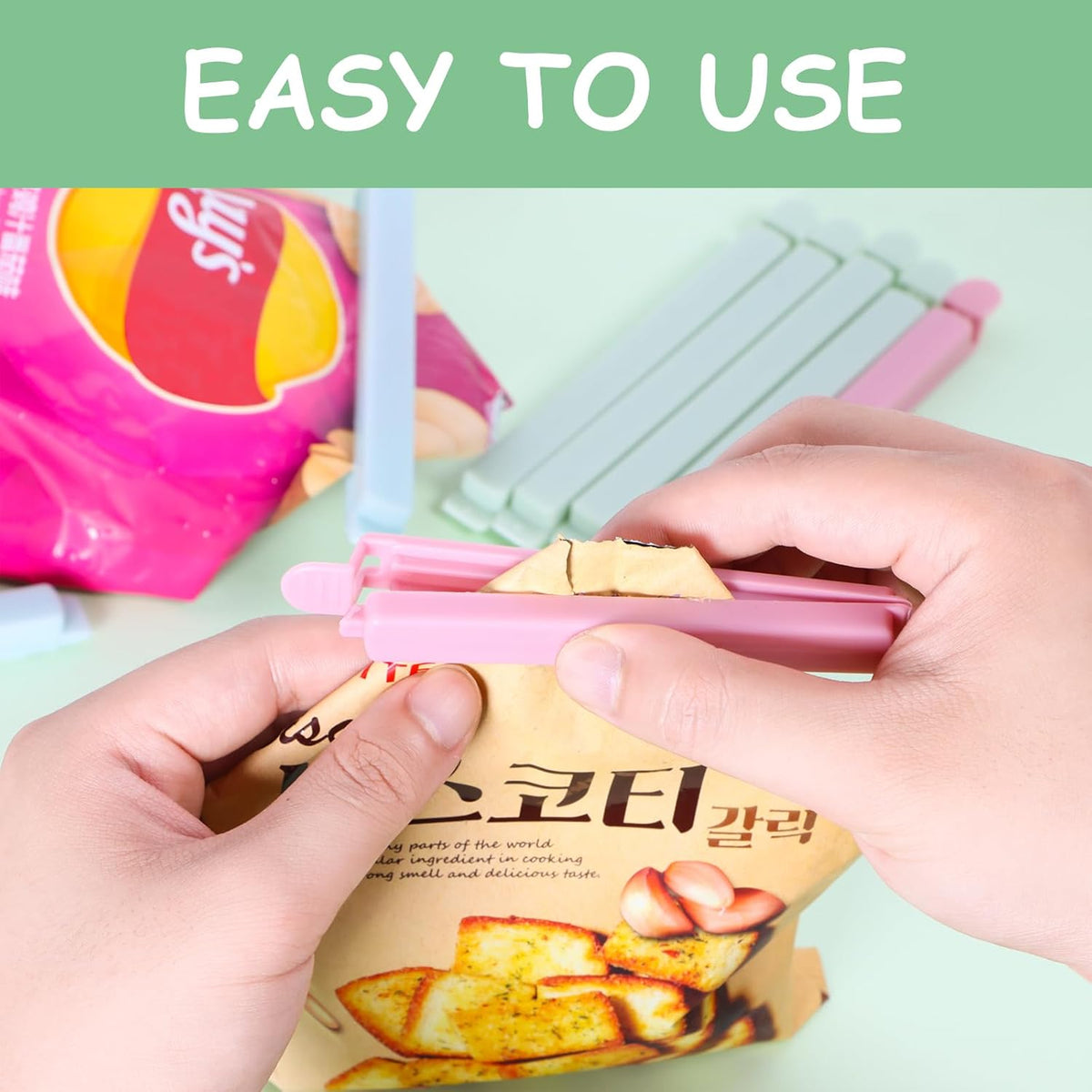 80 PCS Sealing Clip Bag Plastic Chip Large Size Food Clips Bag Clips for Food Storage Kitchen and