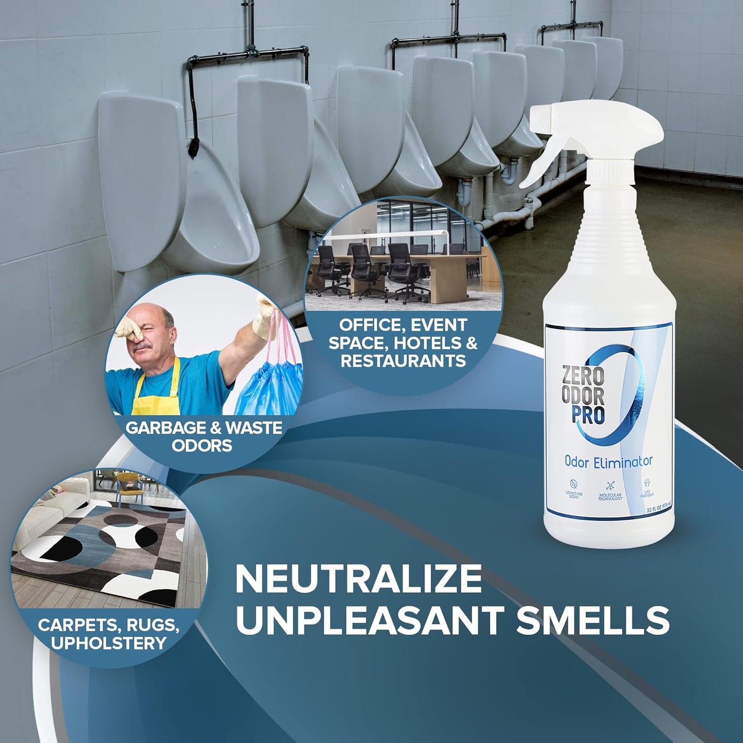 Zero Odor Pro - Commercial Strength Eliminator Odor Neutralizer, Room Deodorizer Odor Eliminator