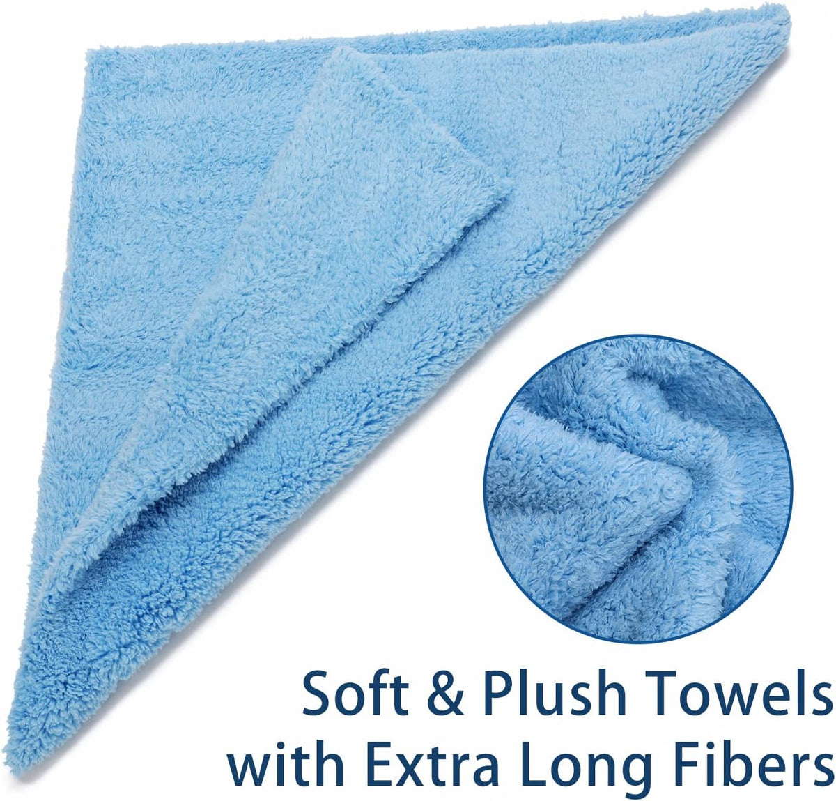 CARCAREZ Microfiber Towels for Cars, Car Drying Wash Detailing Buffing Polishing Towel with Plush