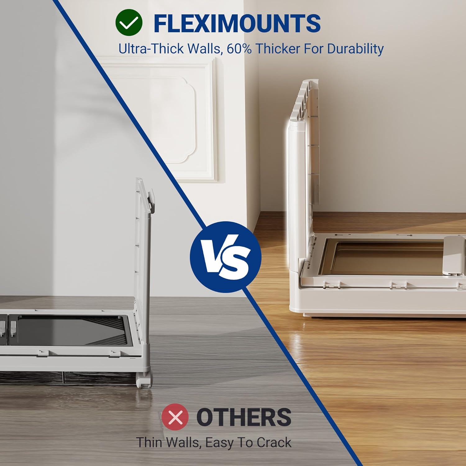 FLEXIMOUNTS 228 QT Stackable Storage Bins With Lids, Collapsible Plastic Storage Bins With Doors