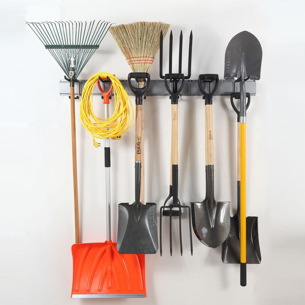 Wall Mount Tool Storage Rack, Garage Organization, Heavy Duty Garage Storage Tool Organizer, Garden