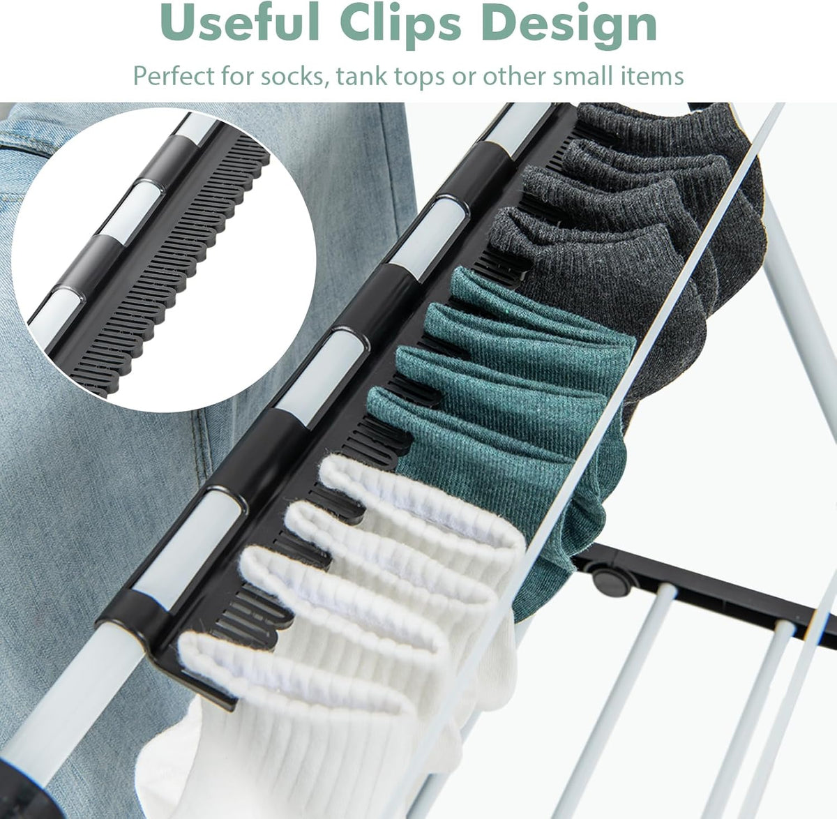 Giantex Clothes Drying Rack, 2-Layer Stainless Steel Foldable Laundry Drying Rack with 6-Level