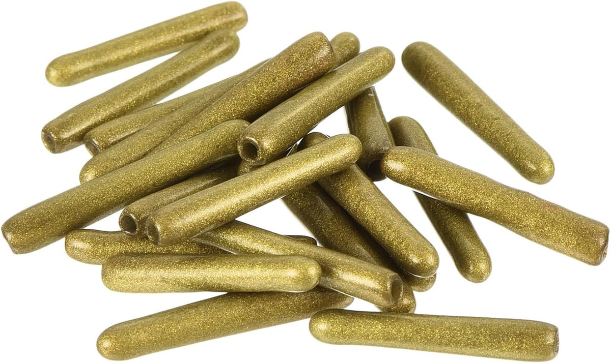 uxcell 20pcs Rubber End Caps 1/16"(1.5mm) ID Vinyl Round Tube Bolt Cap Cover Thread Protectors Gold