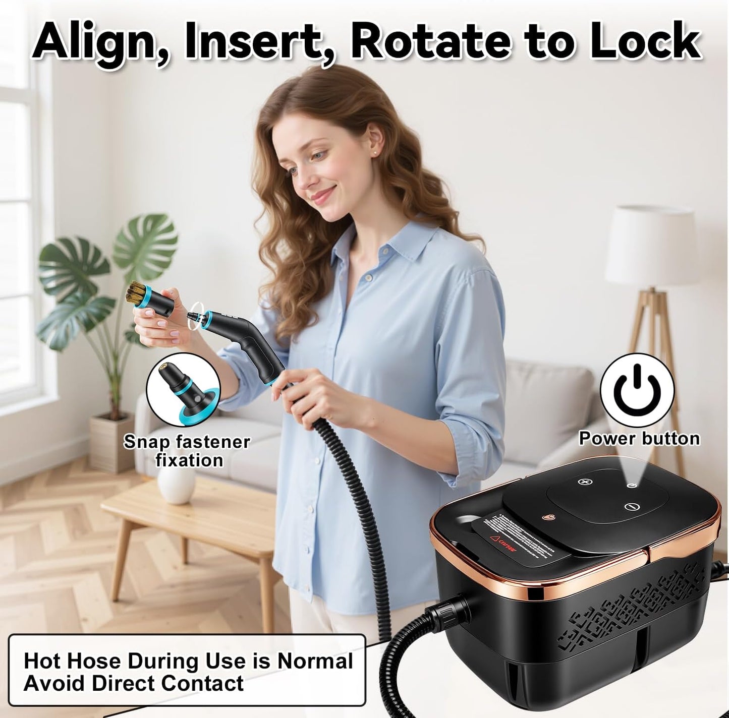Steam Cleaner for Home, 2500W Portable Handheld Steamer for Cleaning, Large Capacity Tank