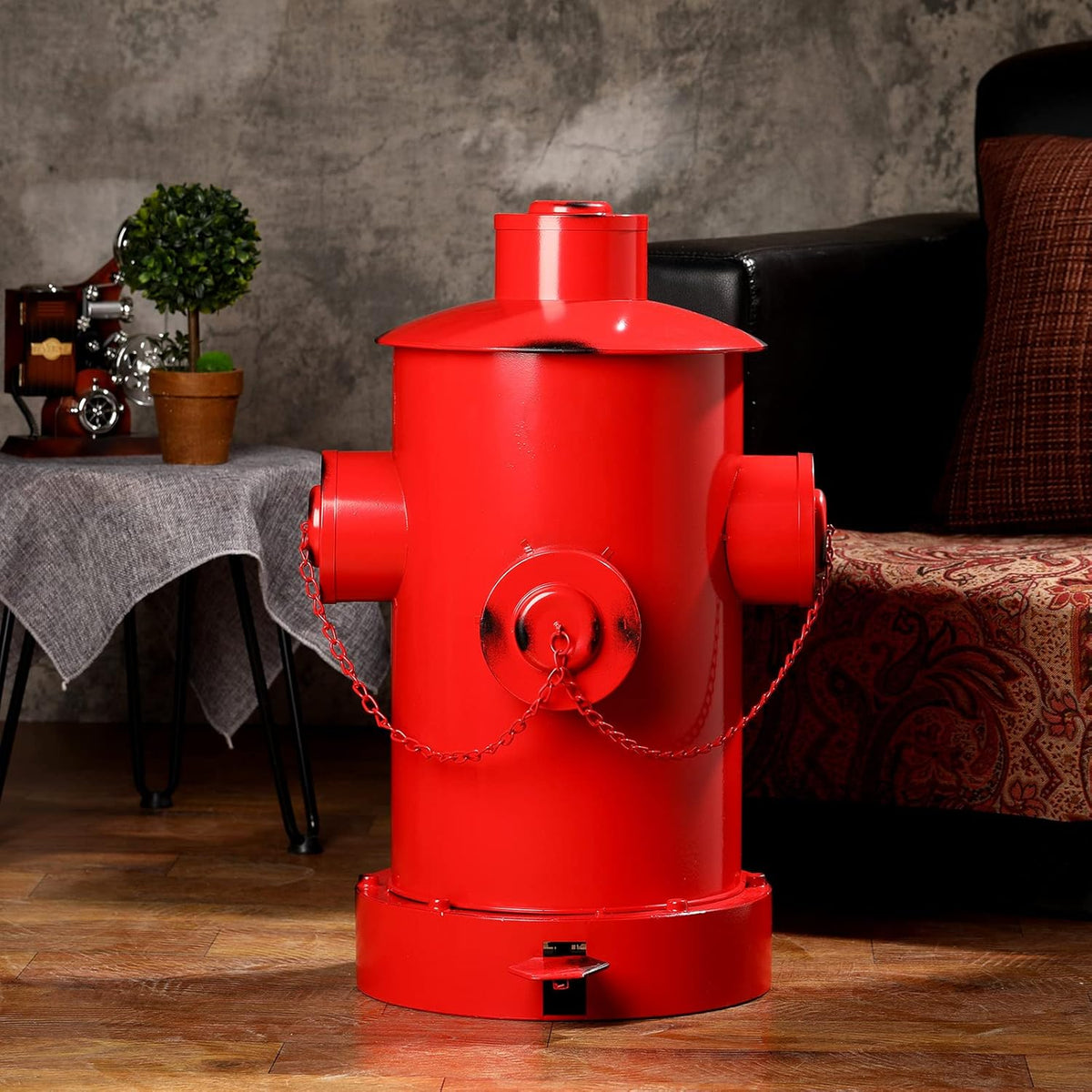 Hoolerry Fire Hydrant Trash Can Retro Creative Garbage Can with Inner Bucket Large Capacity Wrought