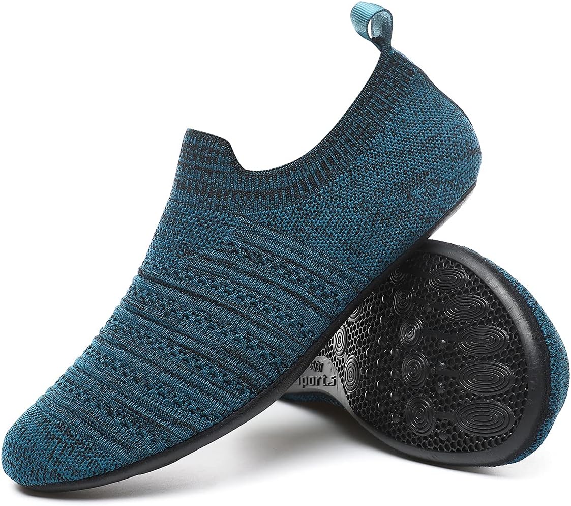QZKDM Lightweight Slip on Grip Indoor House Slippers Barefoot Non Slip Home Exercise Yoga Shoes for
