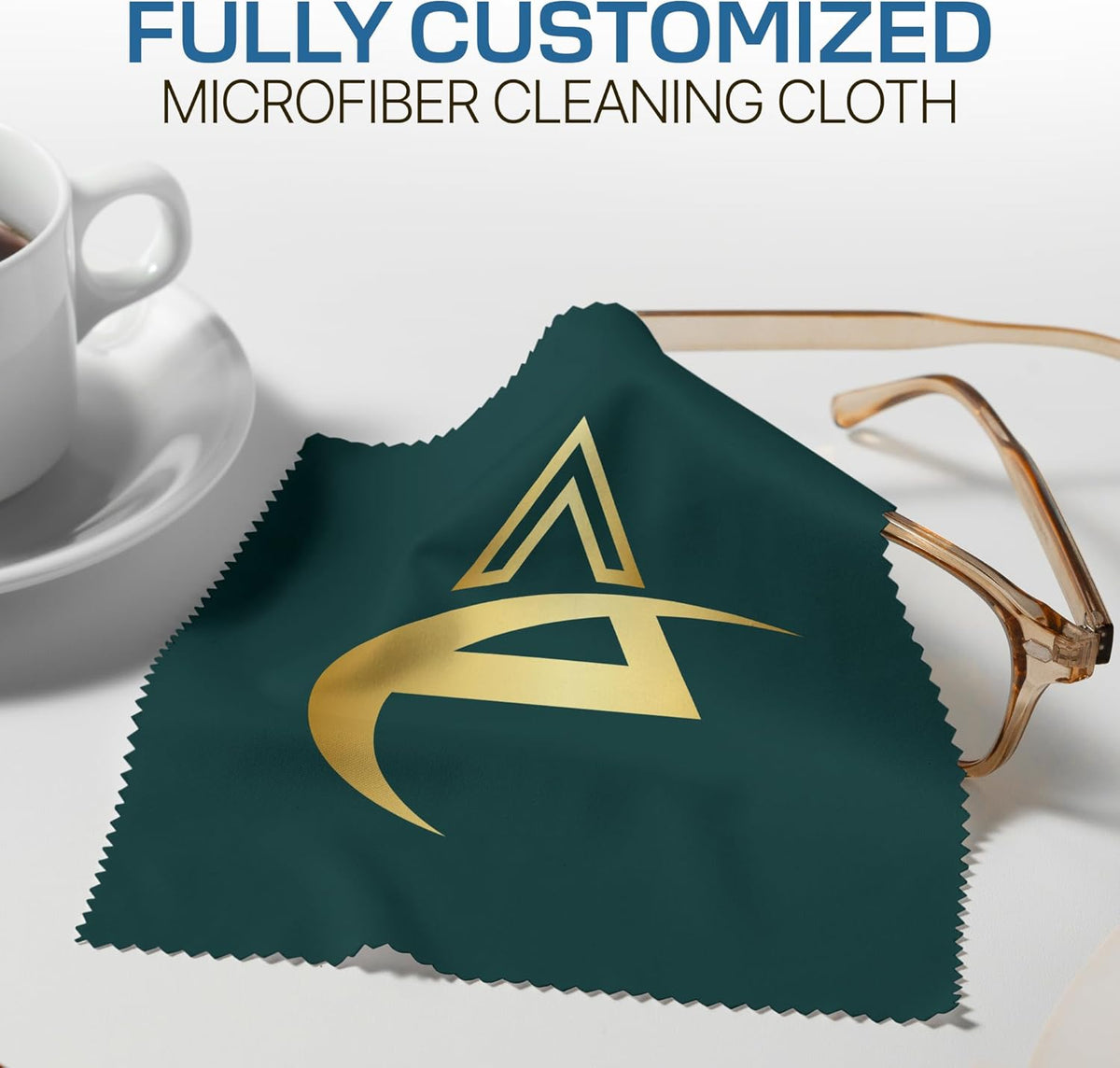 Ships Next Day, Made in USA - Customizable Microfiber Cleaning Cloth - Perfect Eyeglass Cleaner