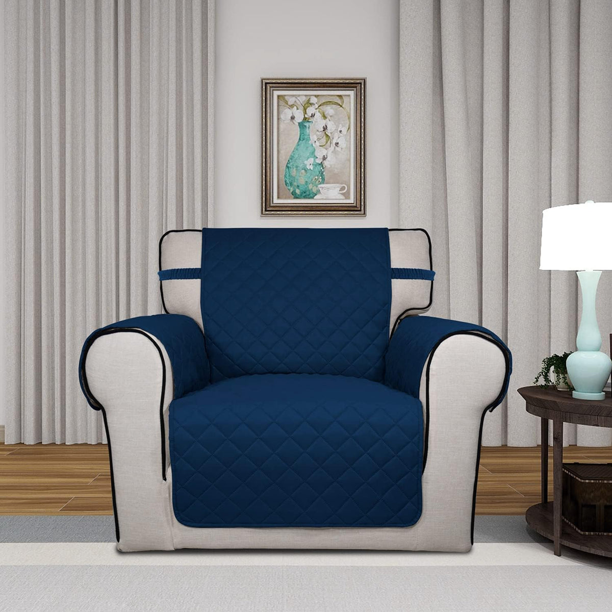 PureFit Reversible Quilted Sofa Cover, Water Resistant Slipcover Furniture Protector, Washable