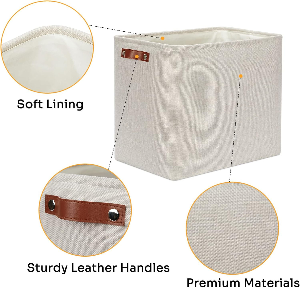 DULLEMELO Extra Large Storage Baskets, Fabric Storage Bins for Organizing Shelves Nursery Toys