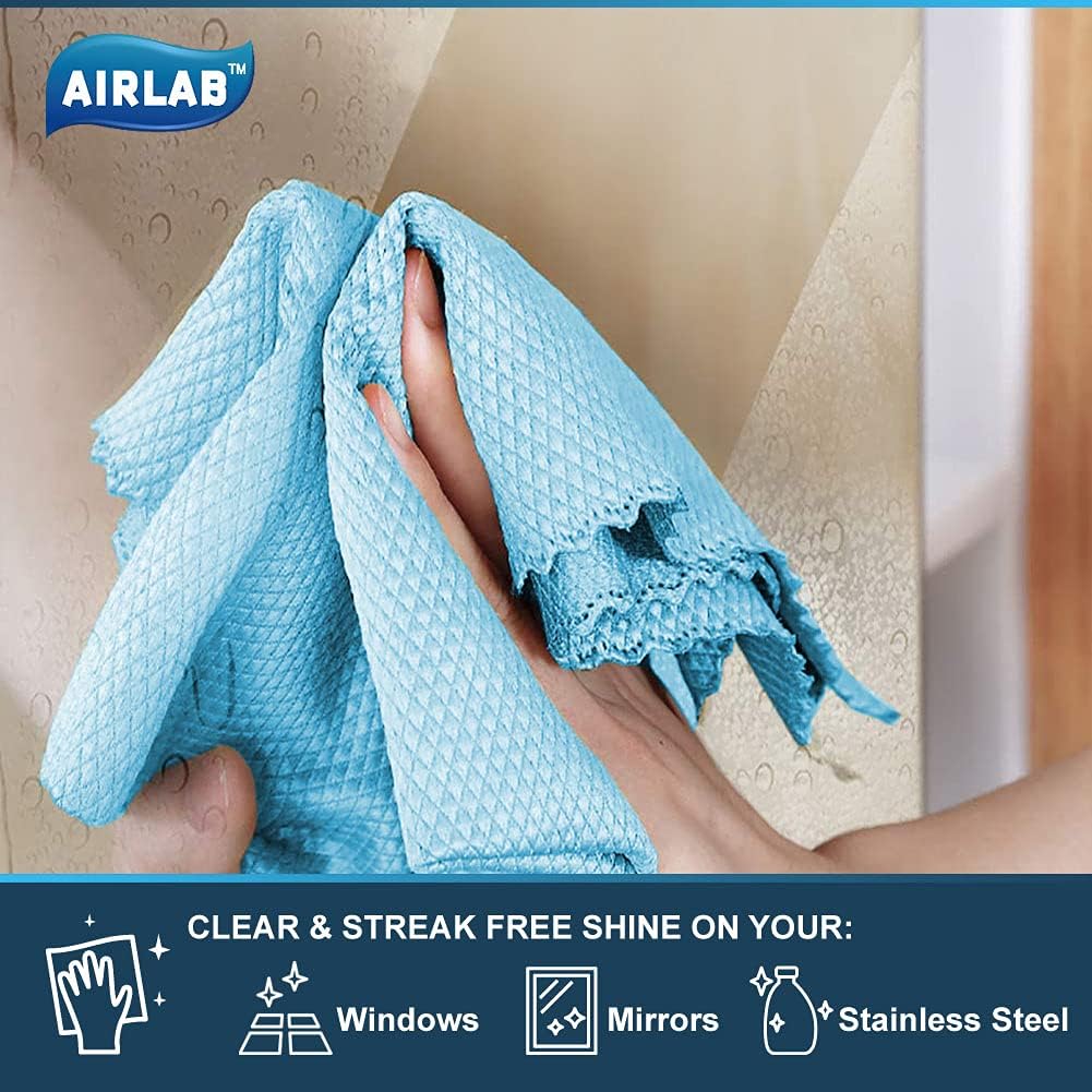 Streak Free Miracle Cleaning Cloths Easy Clean Nanoscale, Pack of 8, 12'' x 16'', Microfiber