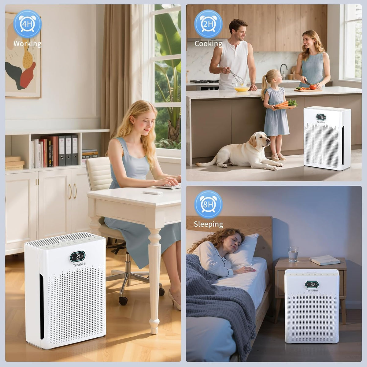 Air Purifiers for Home Cover Up to 2200 Ft², HEPA Air Purifier with Washable Pre-filter, Pet mode
