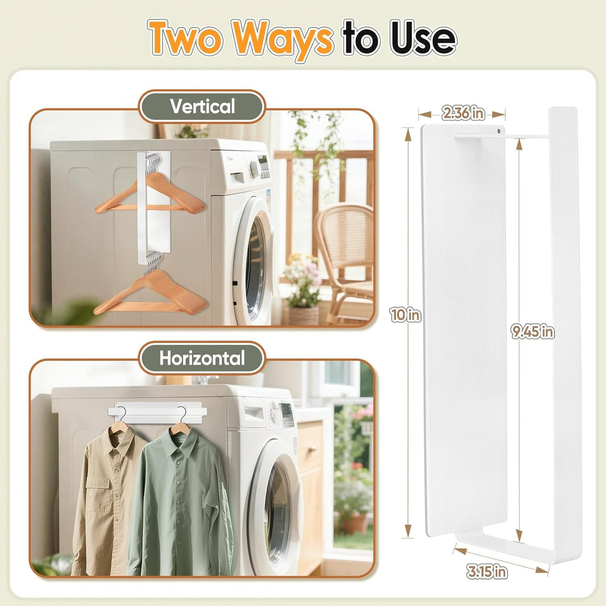 Magnetic Hanger Organizer, Strong Magnetic Hanger Holder for Washing Machine Dryer, Laundry Room