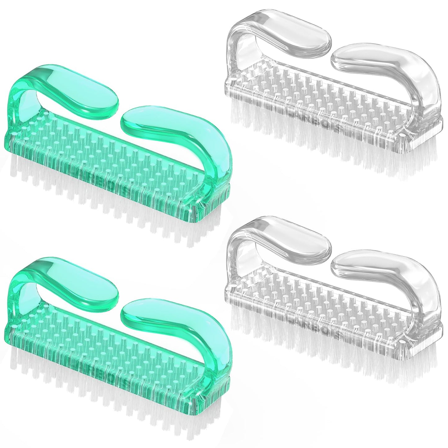 Handle Grip Nail Brush, Hand Fingernail Brush Cleaner Scrubbing Kit Pedicure for Toes and Nails Men