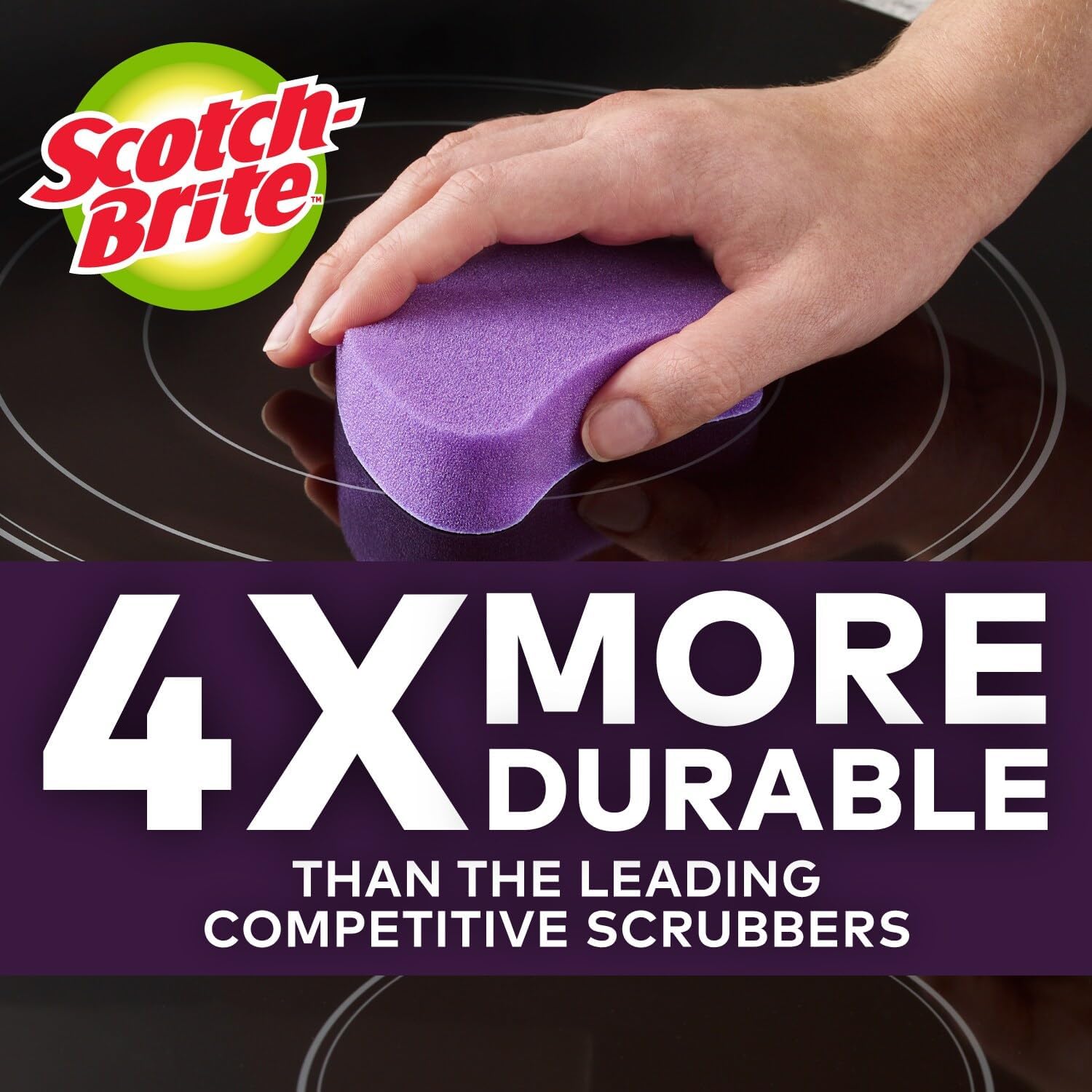 Scotch-Brite Glass Cooktop Pads, Scratch-Free & Non-Abrasive Scrubbers for Glass or Ceramic