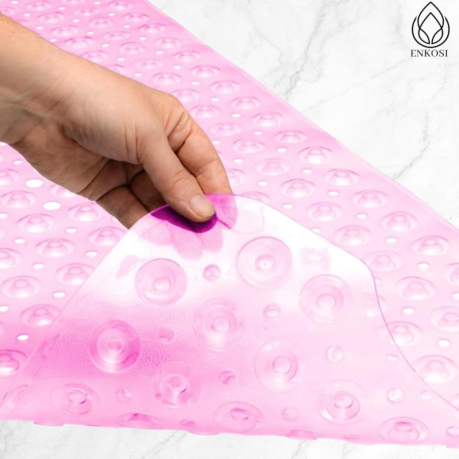 ENKOSI Bath Mat - Large Non Slip Bathtub & Shower Mat - Extra Long 40 x 16 Inch Bathroom Mats for