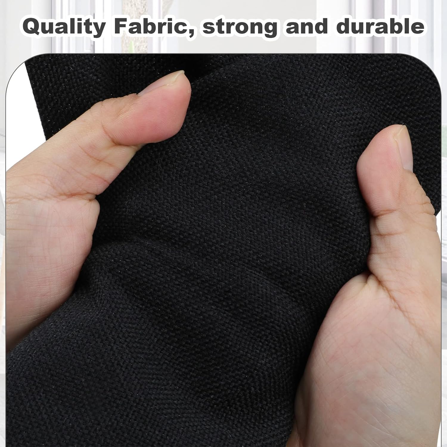 Large 17" 36 Quart Collapsible Stackable Storage Bins with Lids, 5 Packs Black Linen Fabric Closet