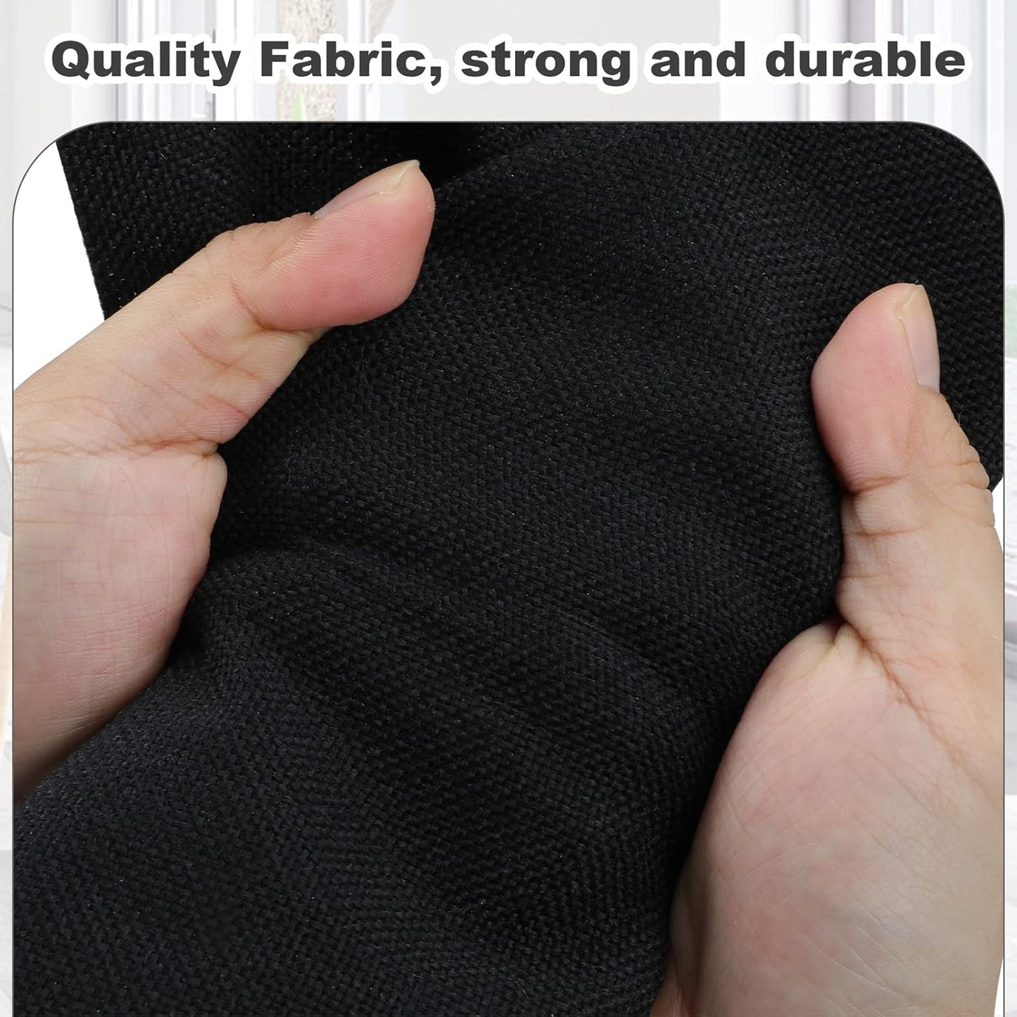 Medium 15" 21 Quart Collapsible Stackable Storage Bins with Lids, 3 Packs Black Foldable Fabric